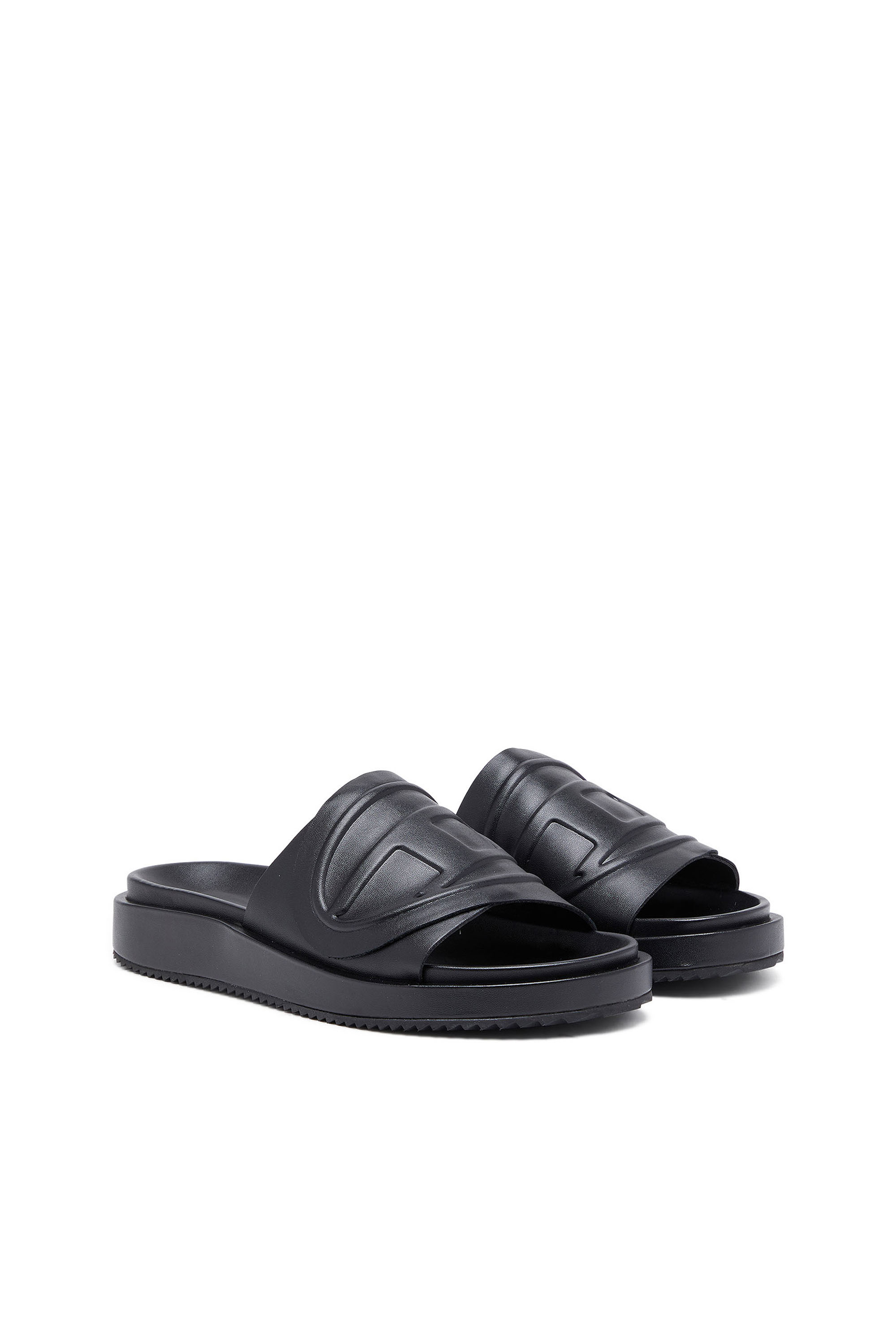 Diesel - SA-SLIDE D OVAL W, Mujer Sa-Slide D-Chanclas con correa Oval D in Negro - Image 2