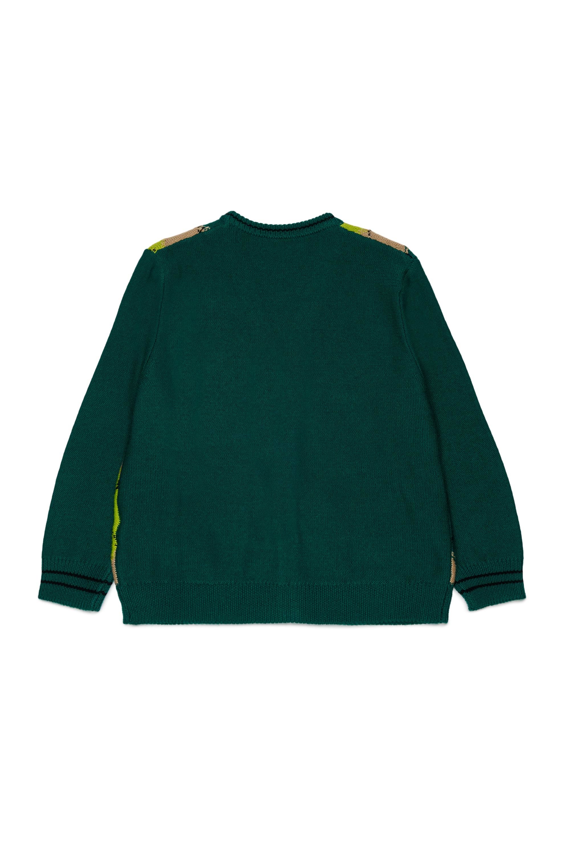 Diesel - KROMYCARDIGAN OVER, C&aacute;rdigan de mezcla de lana con motivo argyle Unisex in Verde - 2
