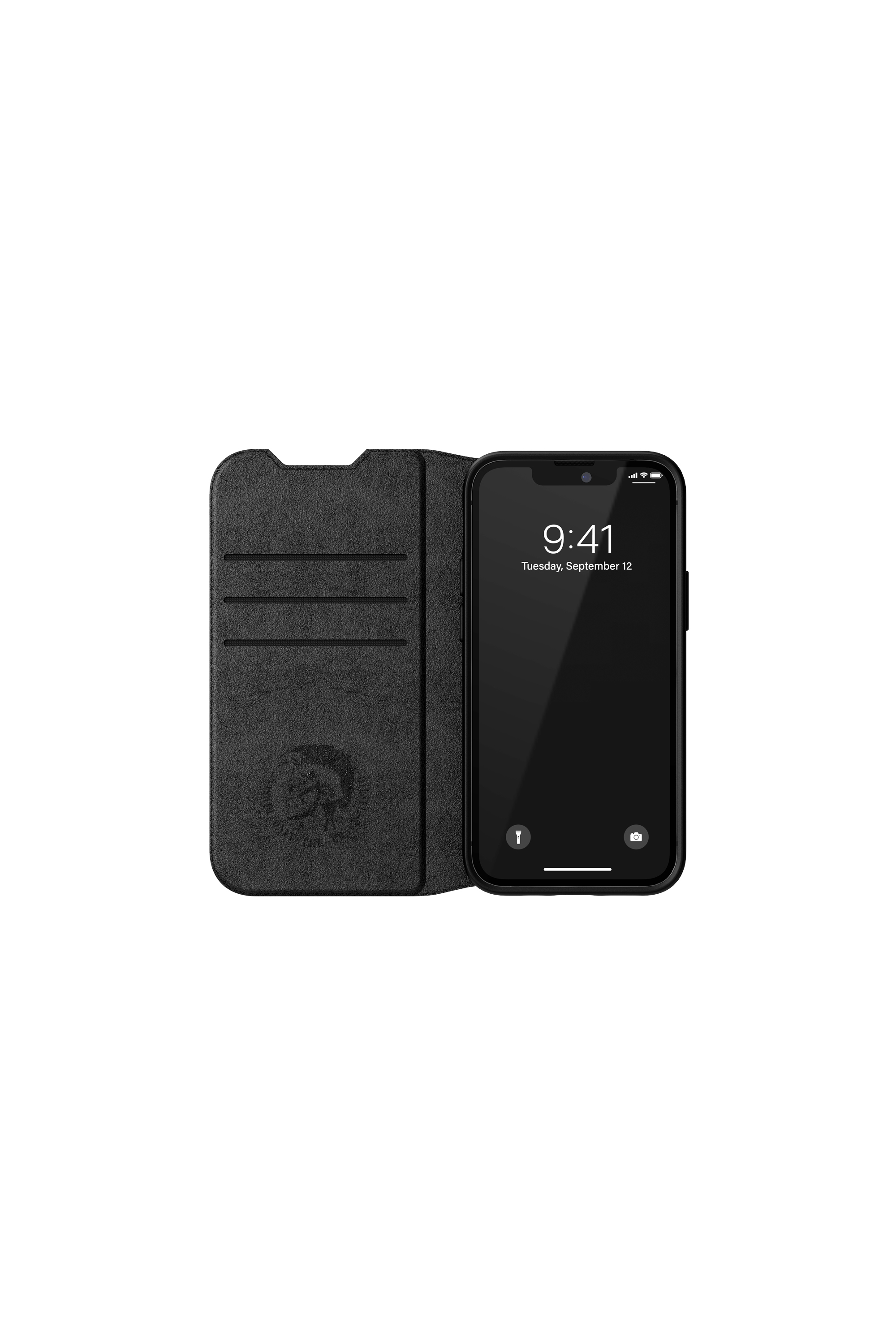 Diesel - 47158 BOOKLET CASE, Funda con tarjetero por iPhone 13/13 Pro Unisex in Negro - 4