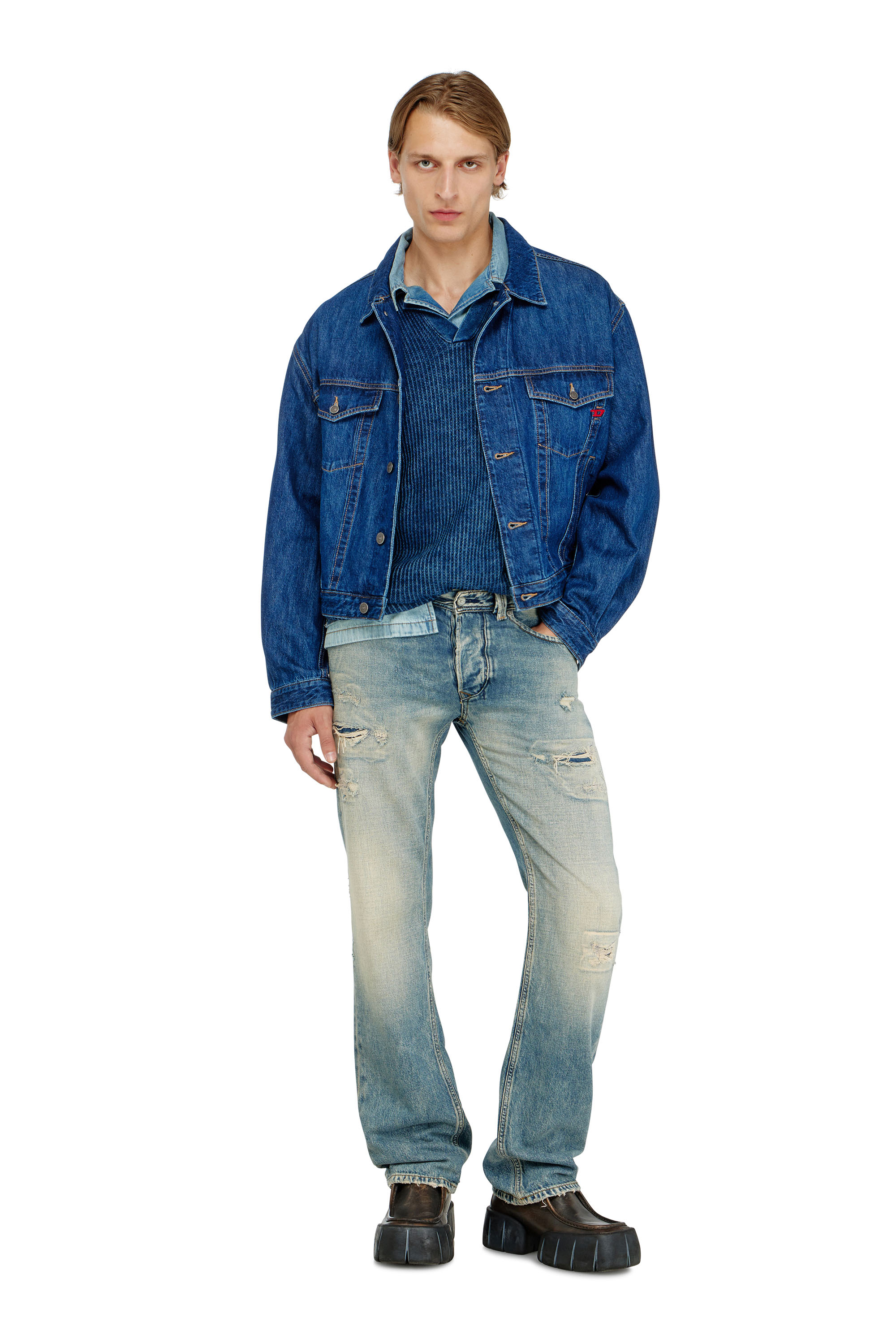 Diesel - Regular Jeans 1985 Larkee 09P62 Hombre, Azul medio - 1