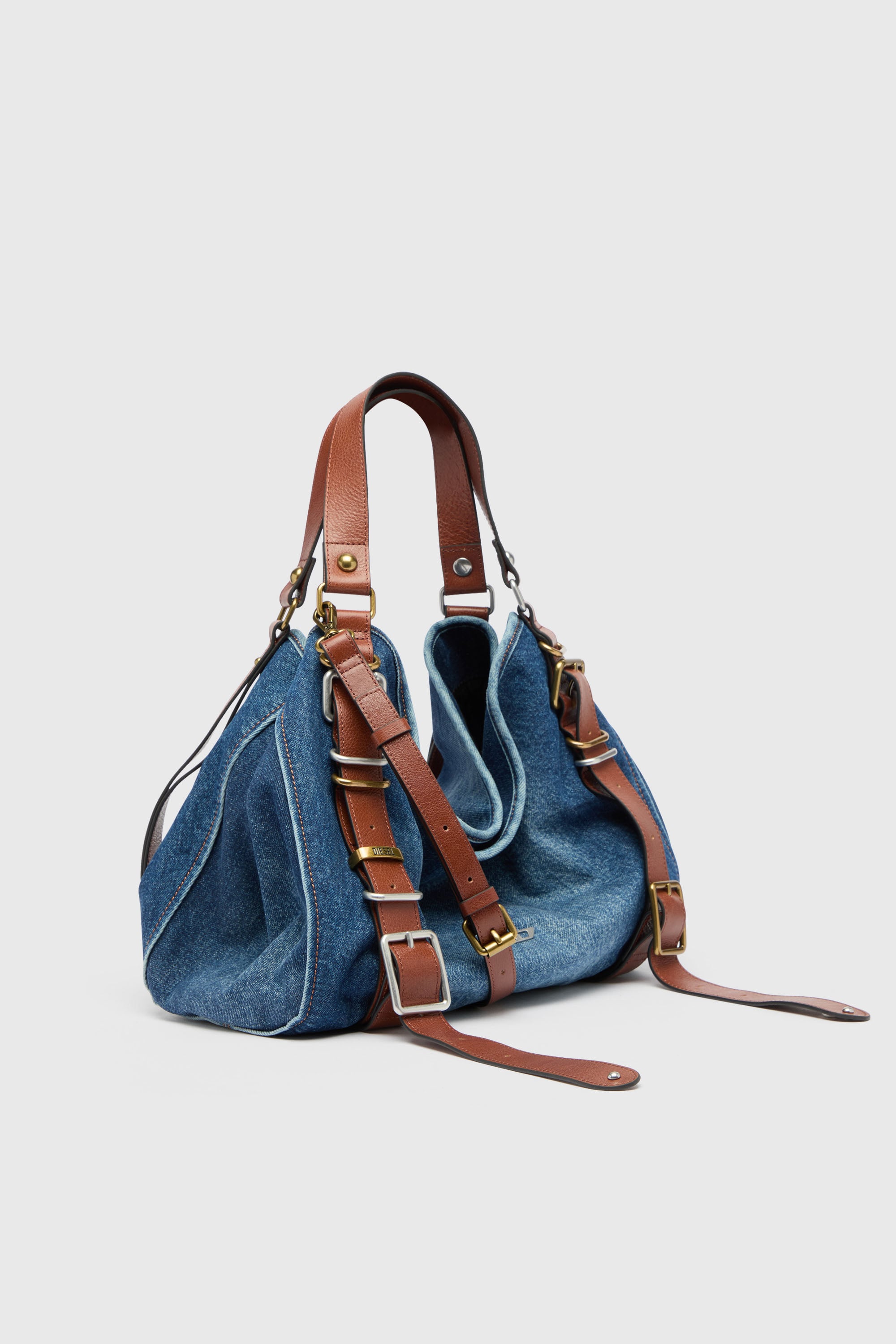 Diesel - D-ONE TOPHANDLE M, D-One-Medium bolso de mano en denim y piel Mujer in ToBeDefined - 3