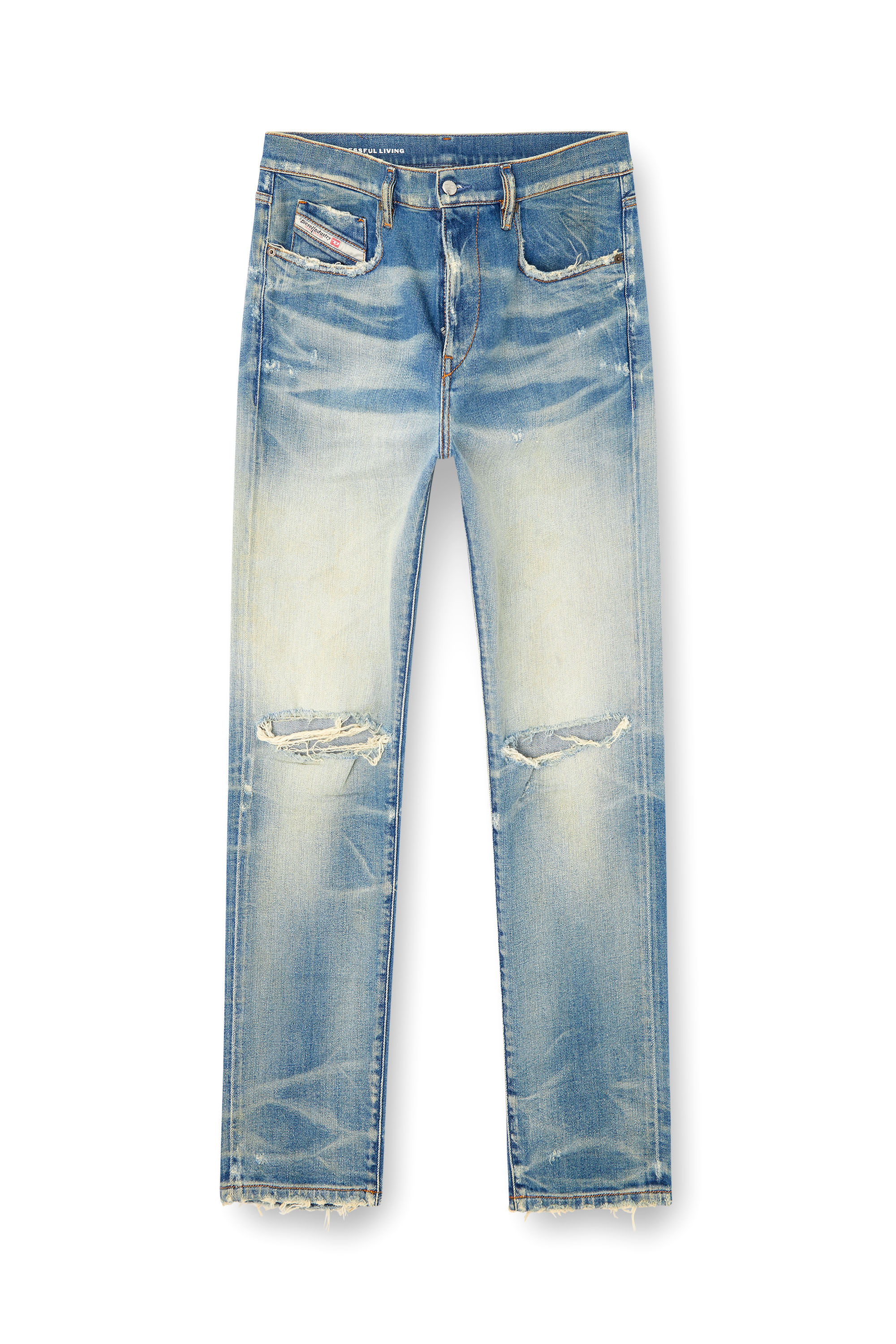 Diesel - Slim Jeans 2019 D-Strukt 09L28 Hombre, Azul medio - 3