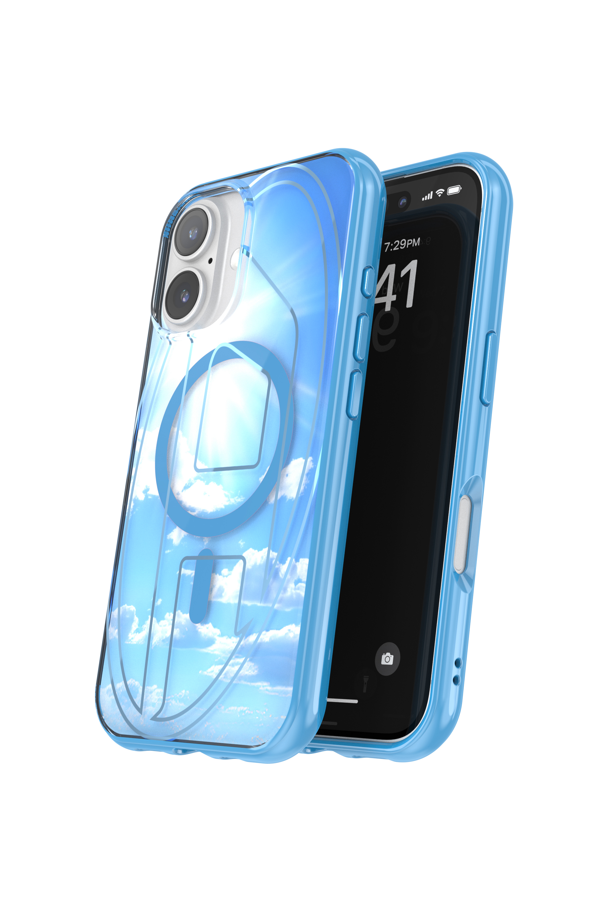 Diesel - 60252 AOP CASE, Funda Oval D con MagSafe iPhone 16 Unisex in Azul marino - 3