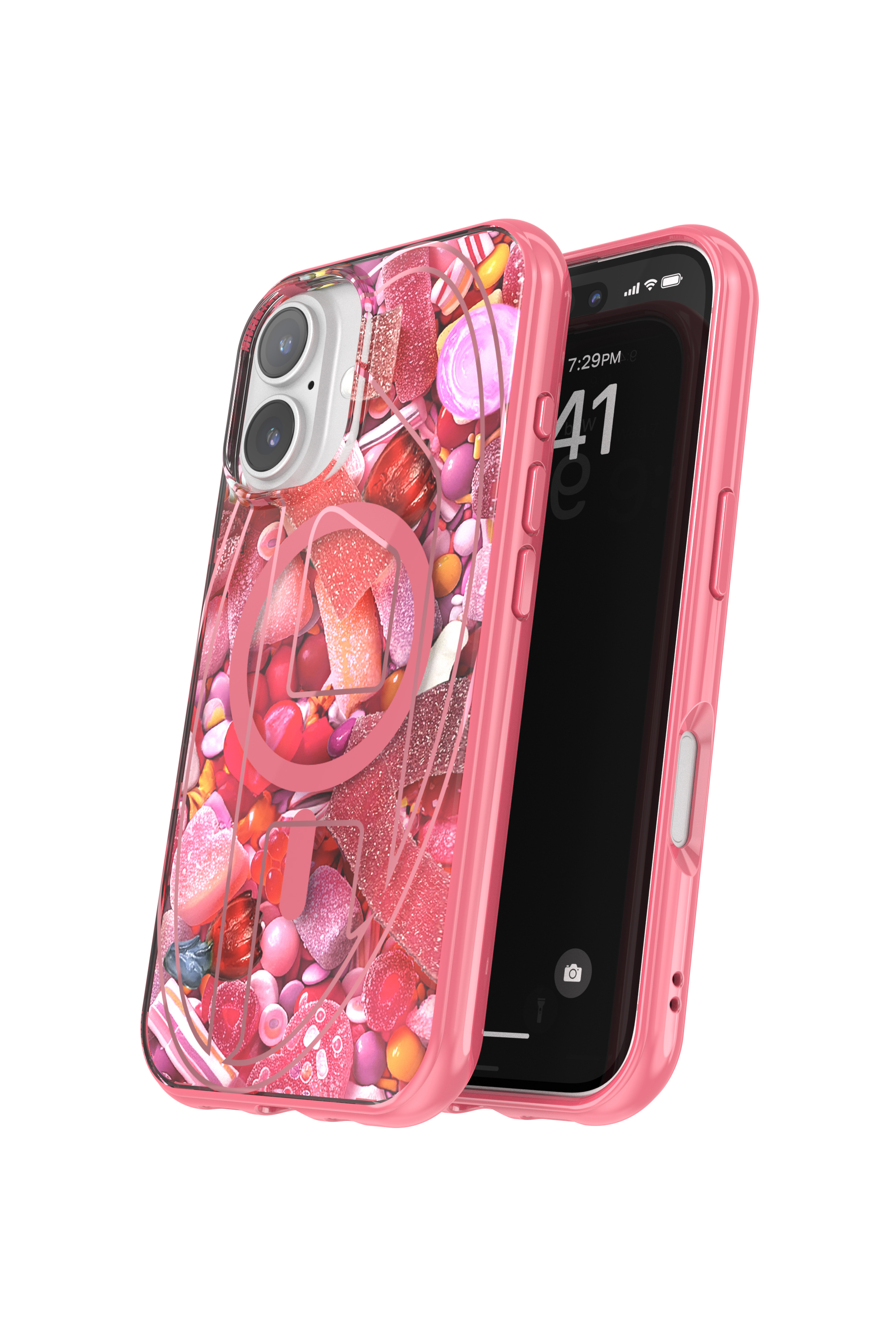 Diesel - 60249 AOP CASE, Funda Oval D con MagSafe iPhone 16 Unisex in Rosa - 3