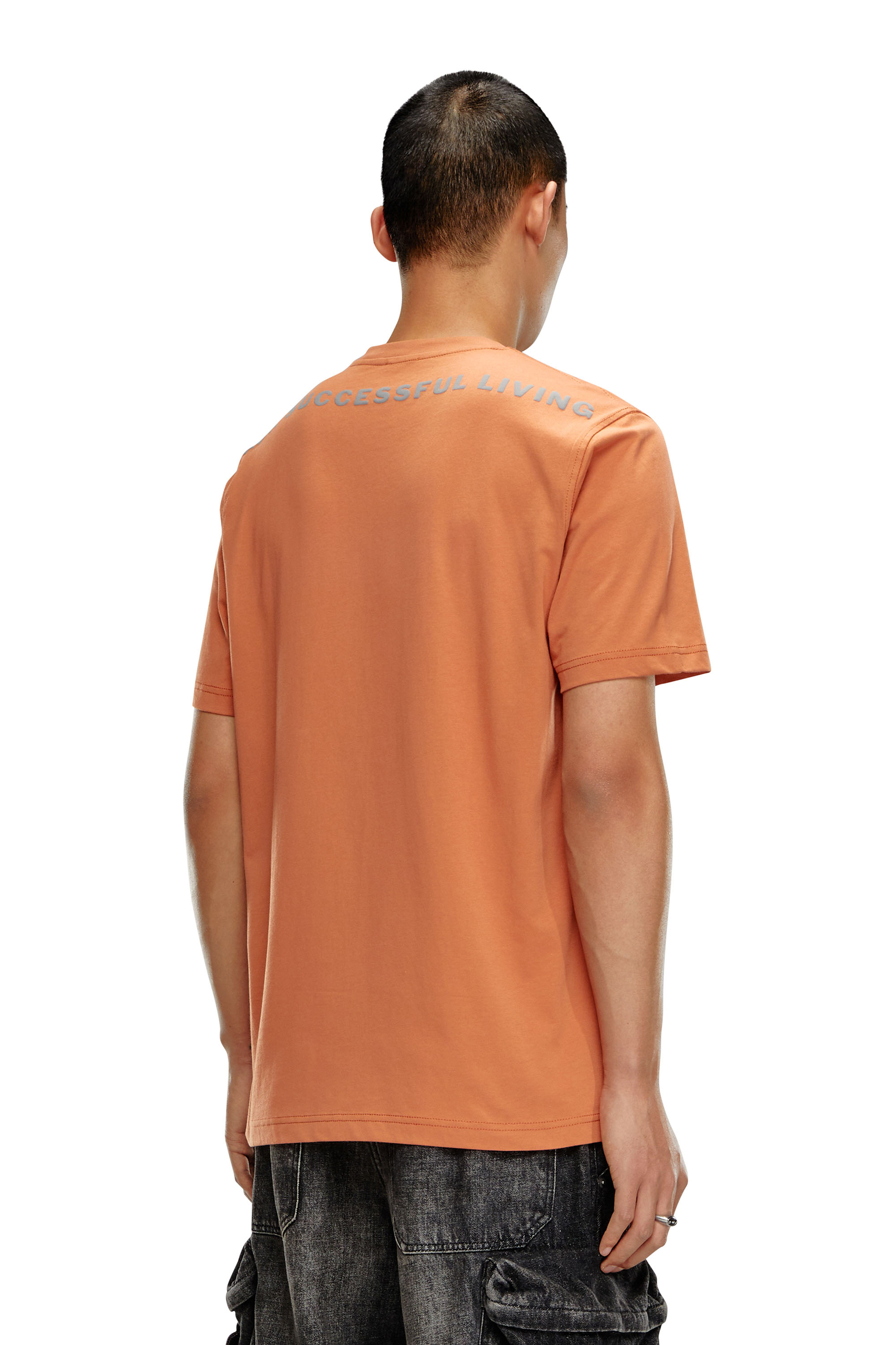 Diesel - T-JUST-N16, Hombre Camiseta con motivo de camuflaje de cebra in Naranja - Image 3