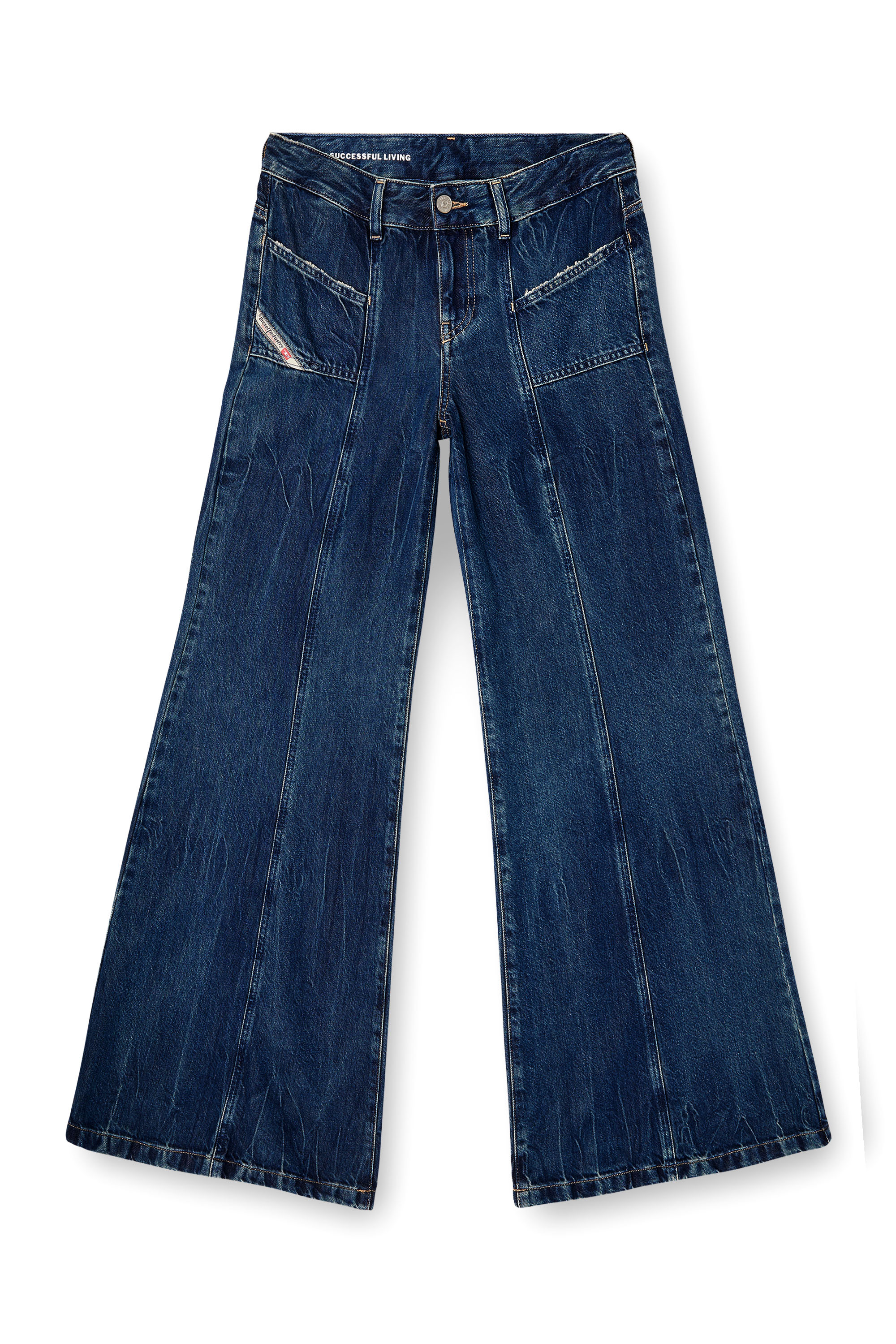 Diesel - Flare Jeans D-Akii 09N61 Mujer, Azul medio - 3