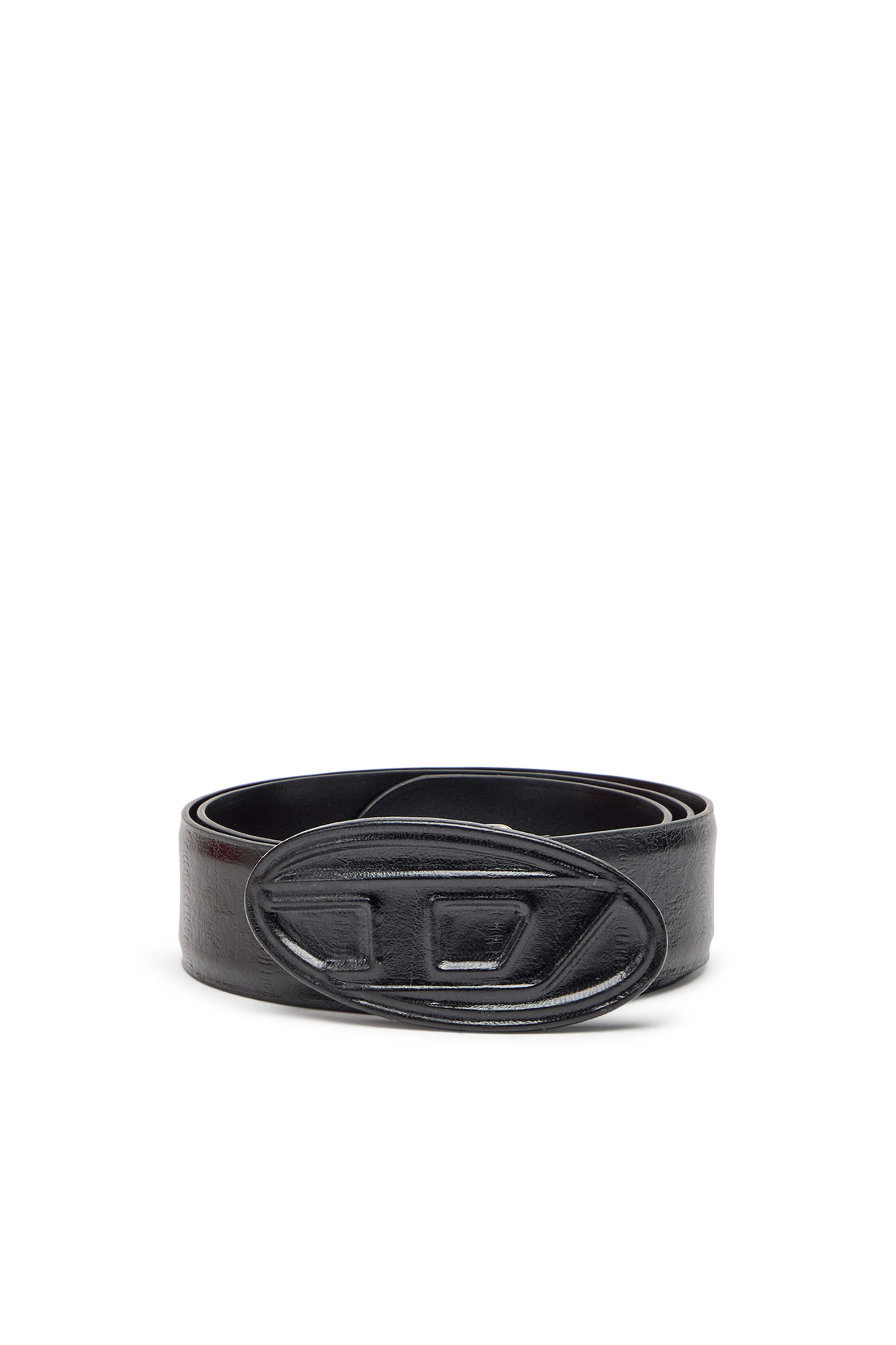 Diesel - B-1DR EMBRACED, Cinturón de 4 cm en cuero efecto anguila Hombre in Negro - 1