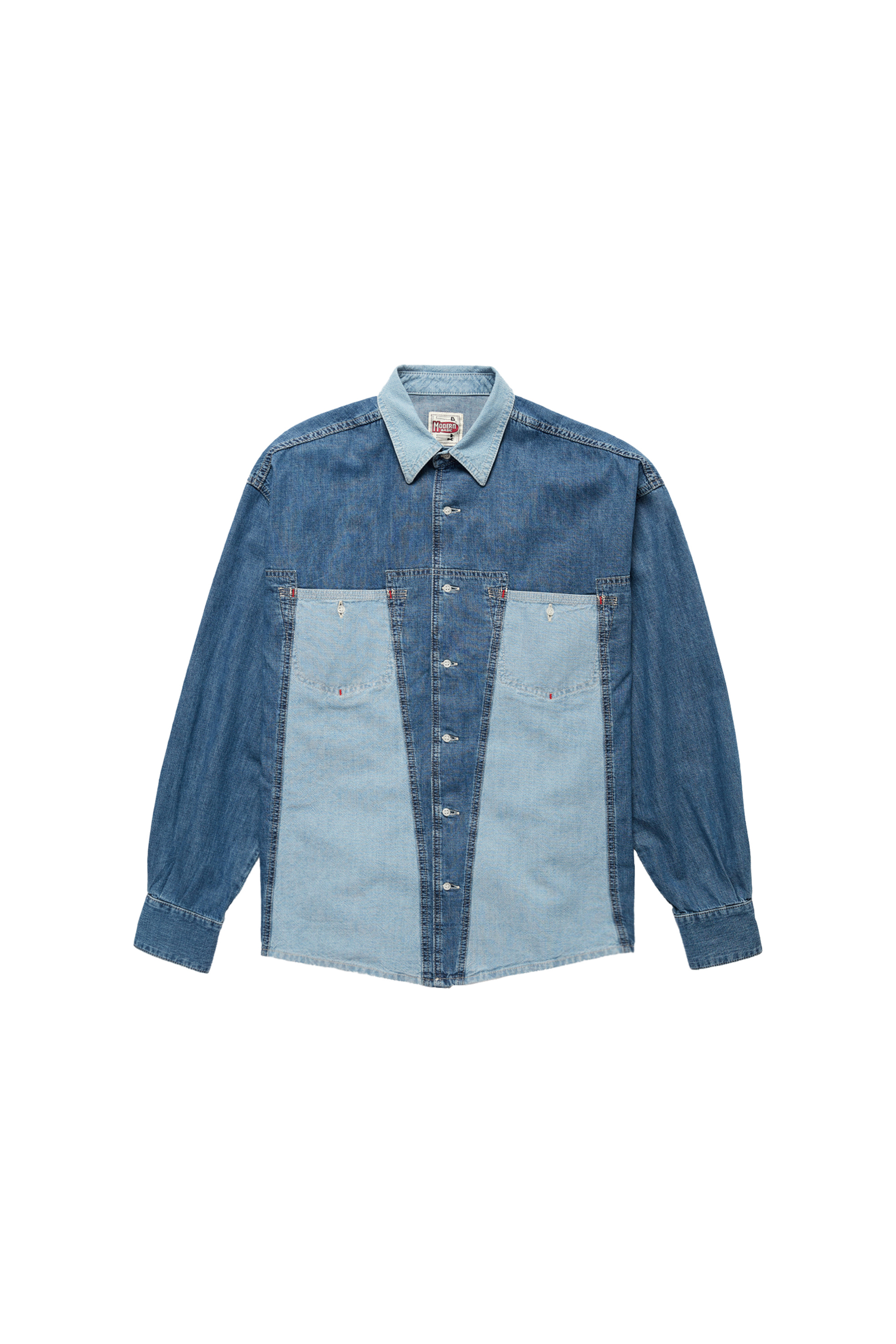 DxD-SHIRT, Azul medio - Camisas de Denim