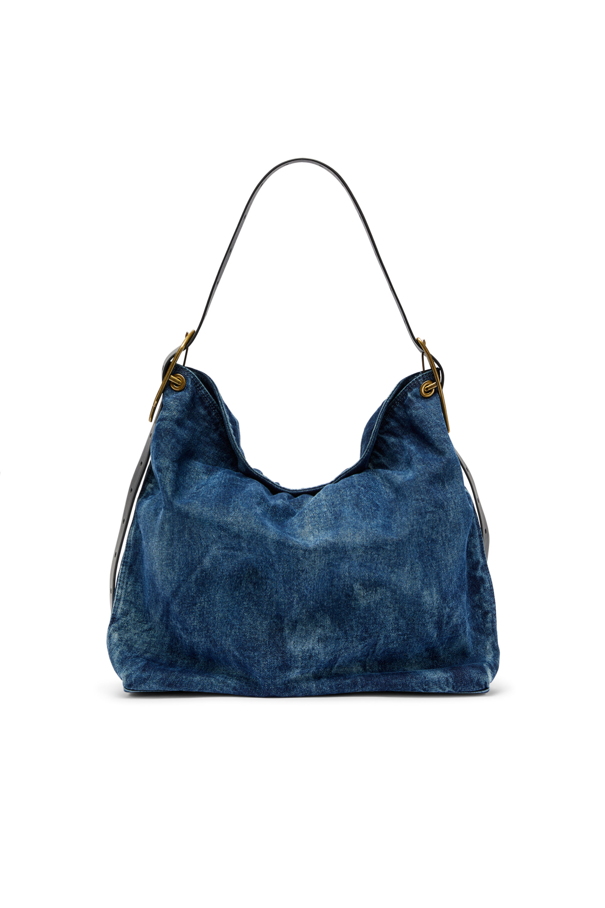 Diesel - D-LINE HOBO, D-Line-Bolso hobo en denim Mujer in Azul marino - 1