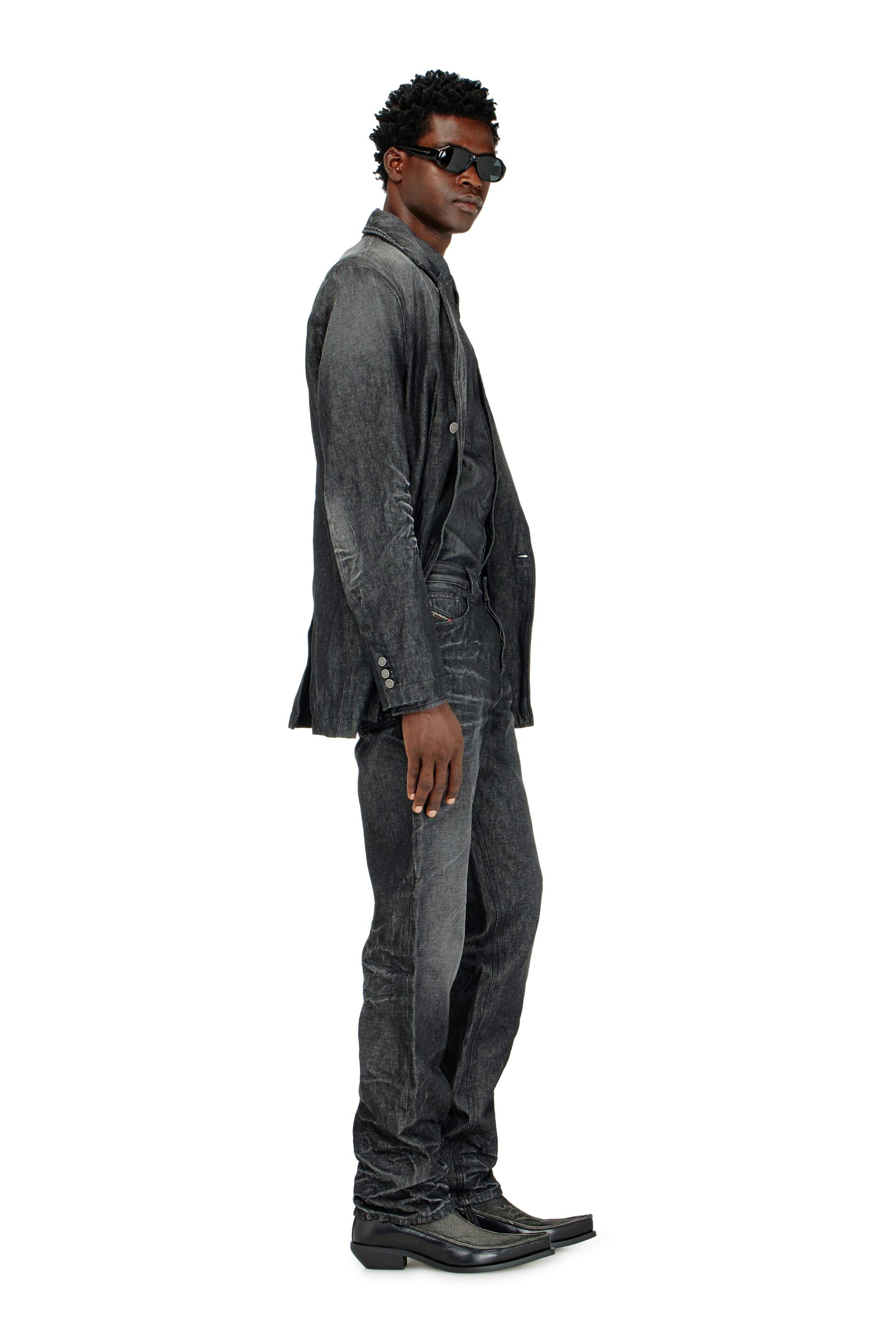 Diesel - Regular Jeans 1991 D-Voeed 09R39 Hombre, Negro/Gris oscuro - 2