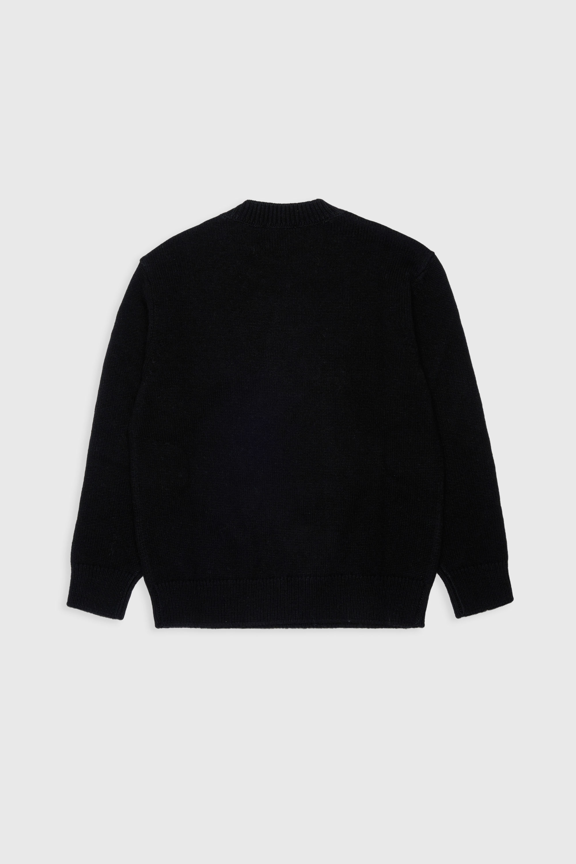 Diesel - KONZI OVER, Jersey enriquecido con cachemir y logo desgastado Hombre in Negro - 2