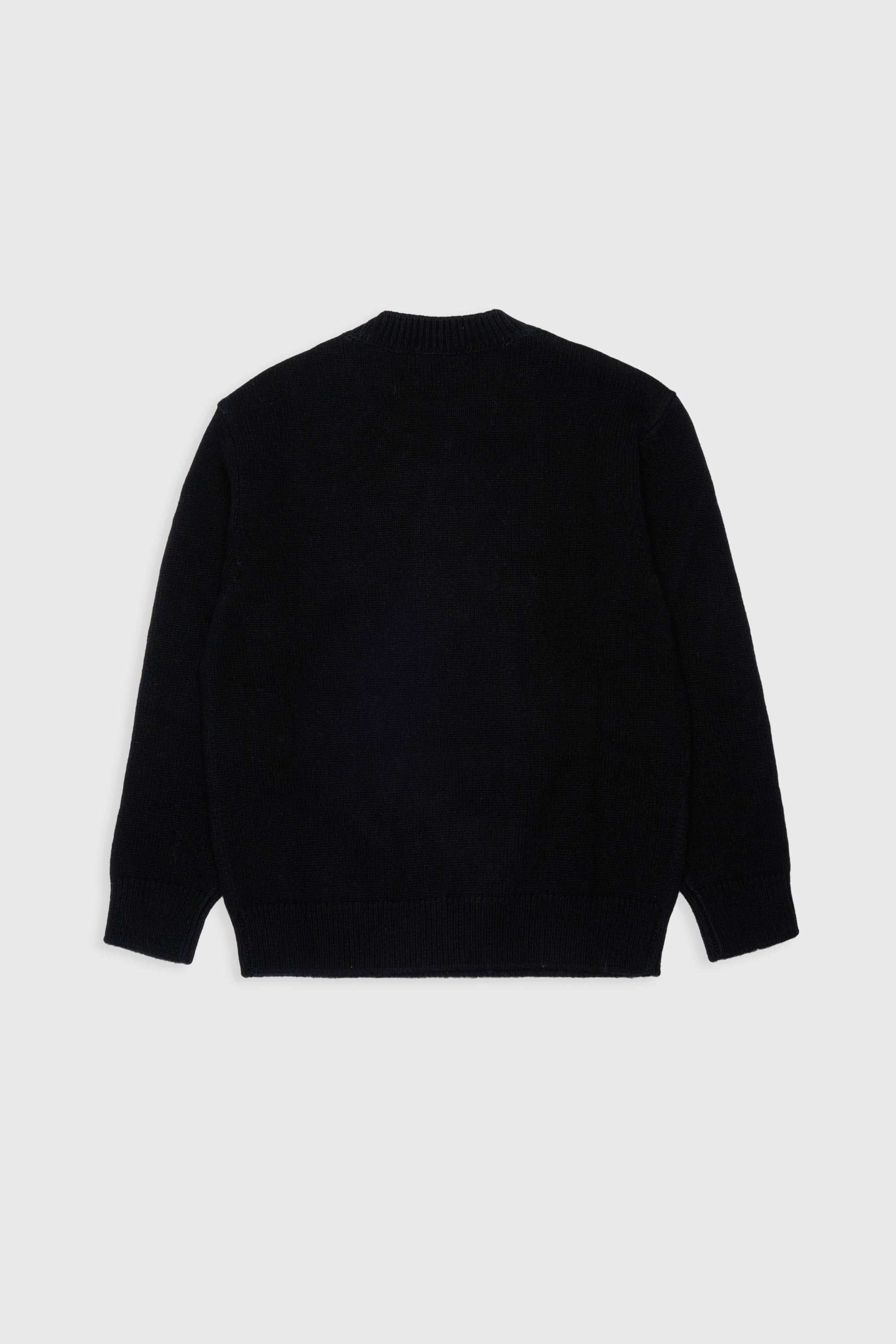 Diesel - KONZI OVER, Jersey enriquecido con cachemir y logo desgastado Hombre in Negro - 2