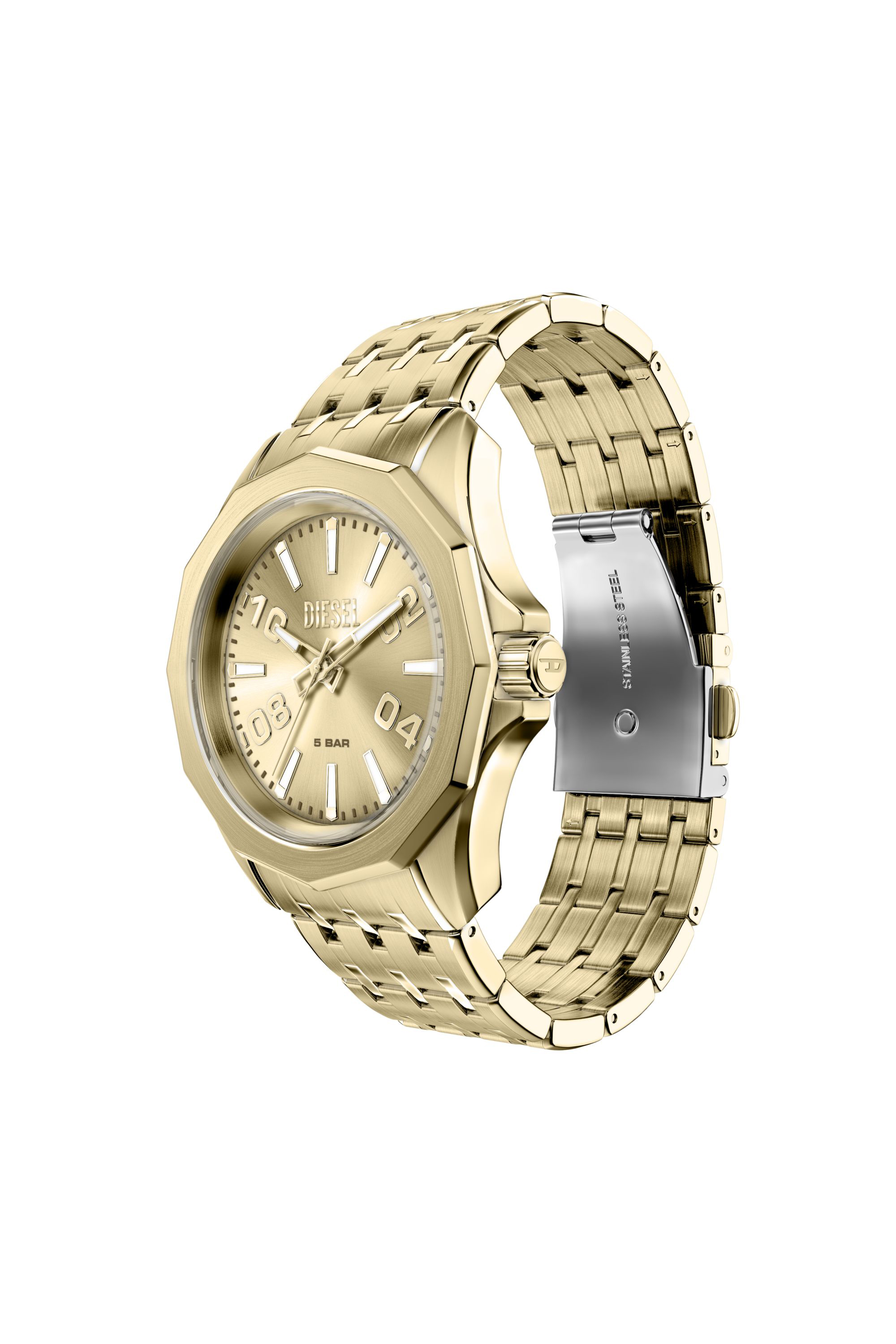 Diesel - DZ2239 WATCH, Reloj Stinger de acero inoxidable dorado Hombre in Dorado - 4