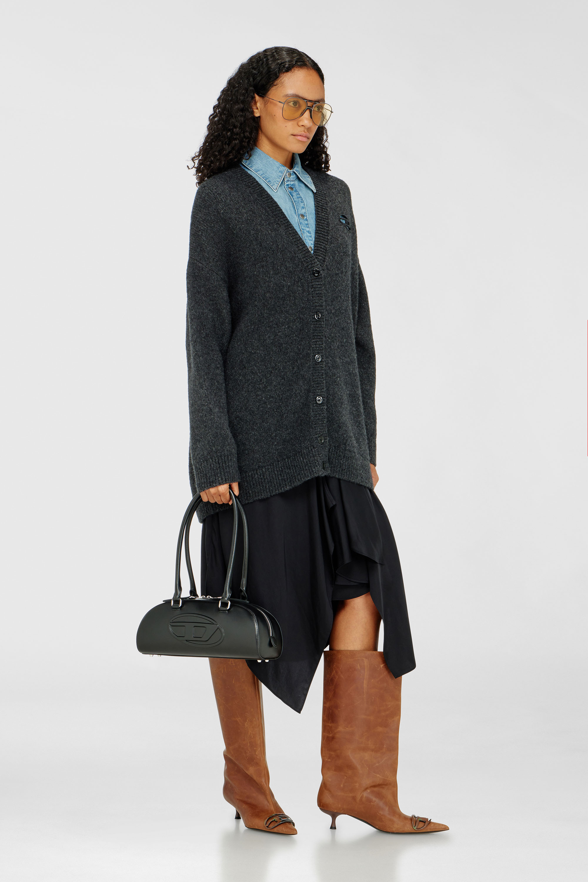 Diesel - M-AREELA, C&aacute;rdigan de mezcla de lana y alpaca Mujer in Multicolor - 2