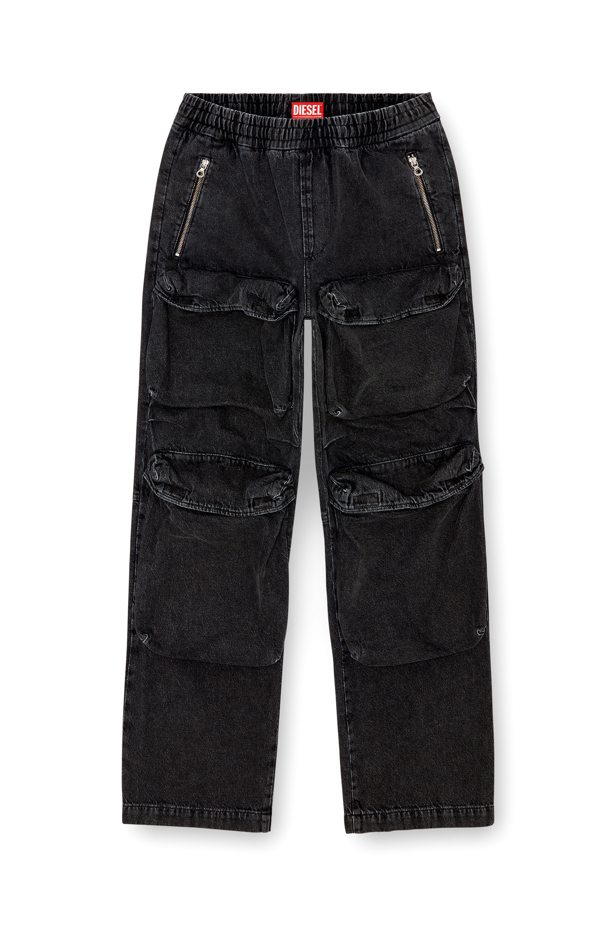 Diesel - Straight Jeans D-Baertson 0CBDH, Hombre Straight Jeans - D-Baertson in Negro - Image 5