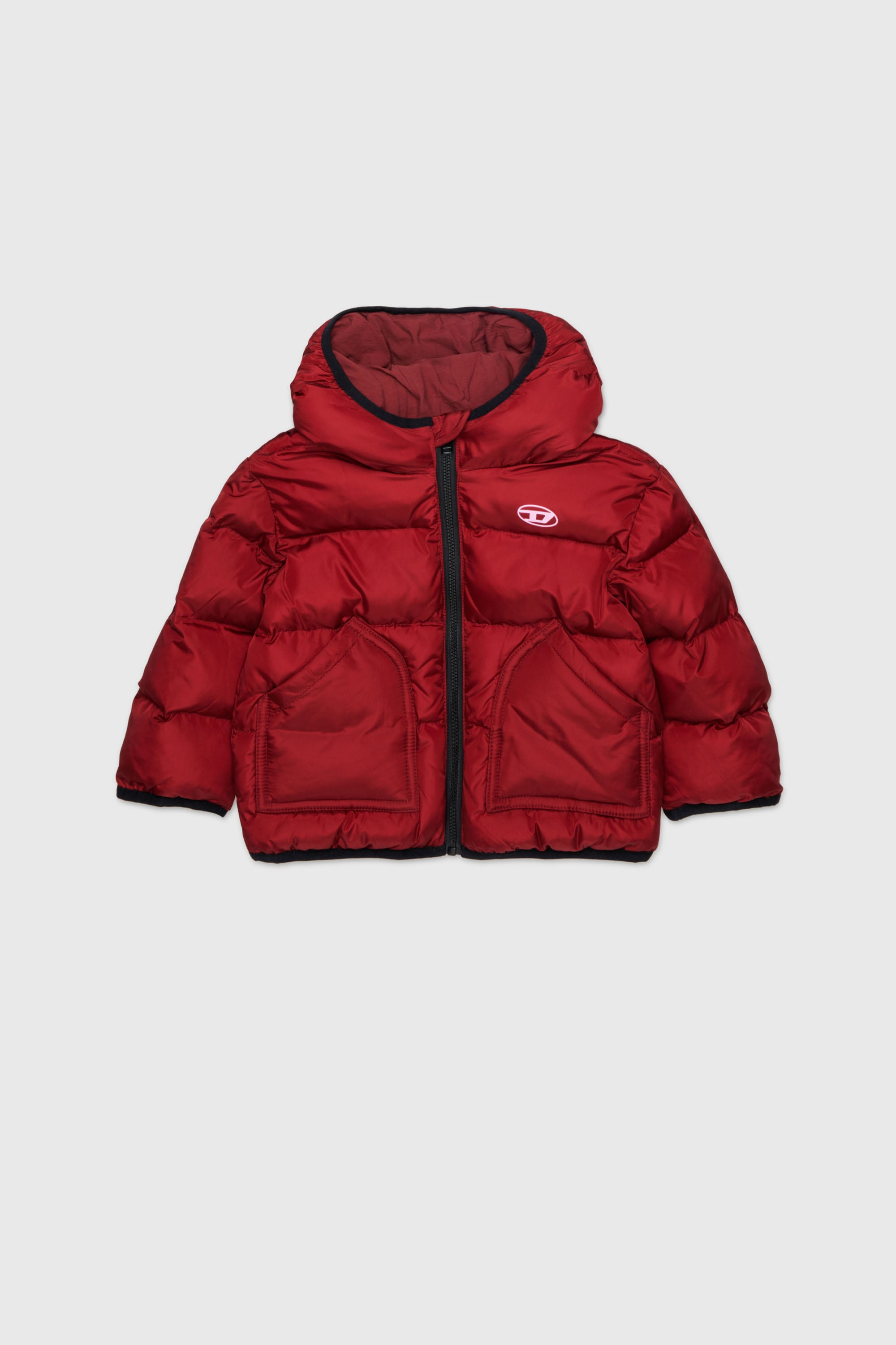 Diesel - JSIPB, Chaqueta acolchada con Logo Oval D Unisex in Rojo - 2