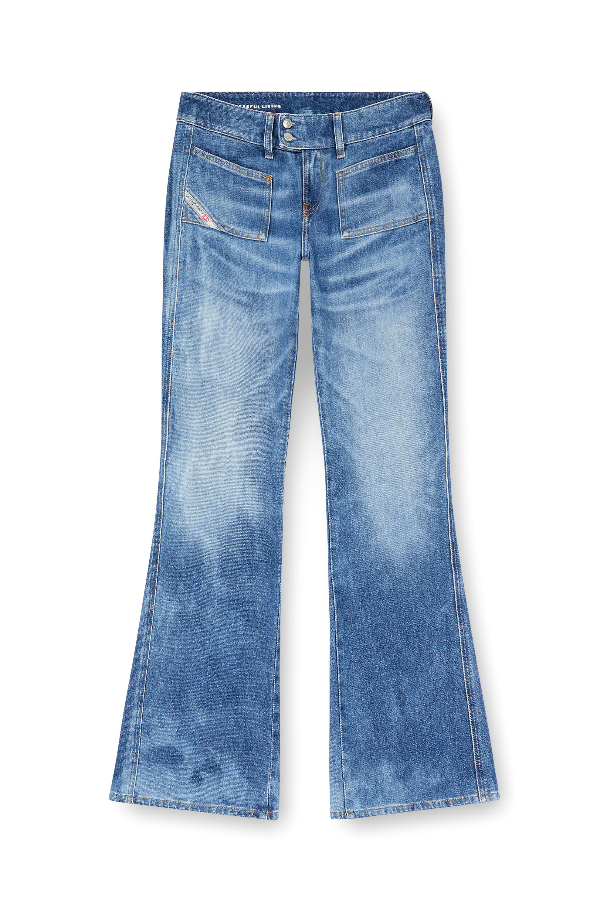 Diesel - Bootcut Jeans D-Hush 09L19 Mujer, Azul medio - 2