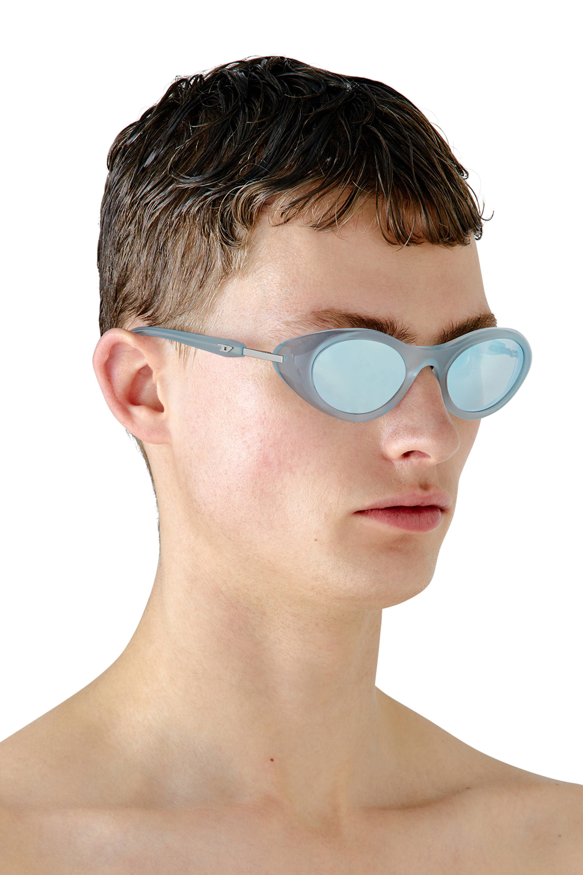 Diesel - 0DL2004, Unisex Wrap-around shape sunglasses in Blue - Image 5