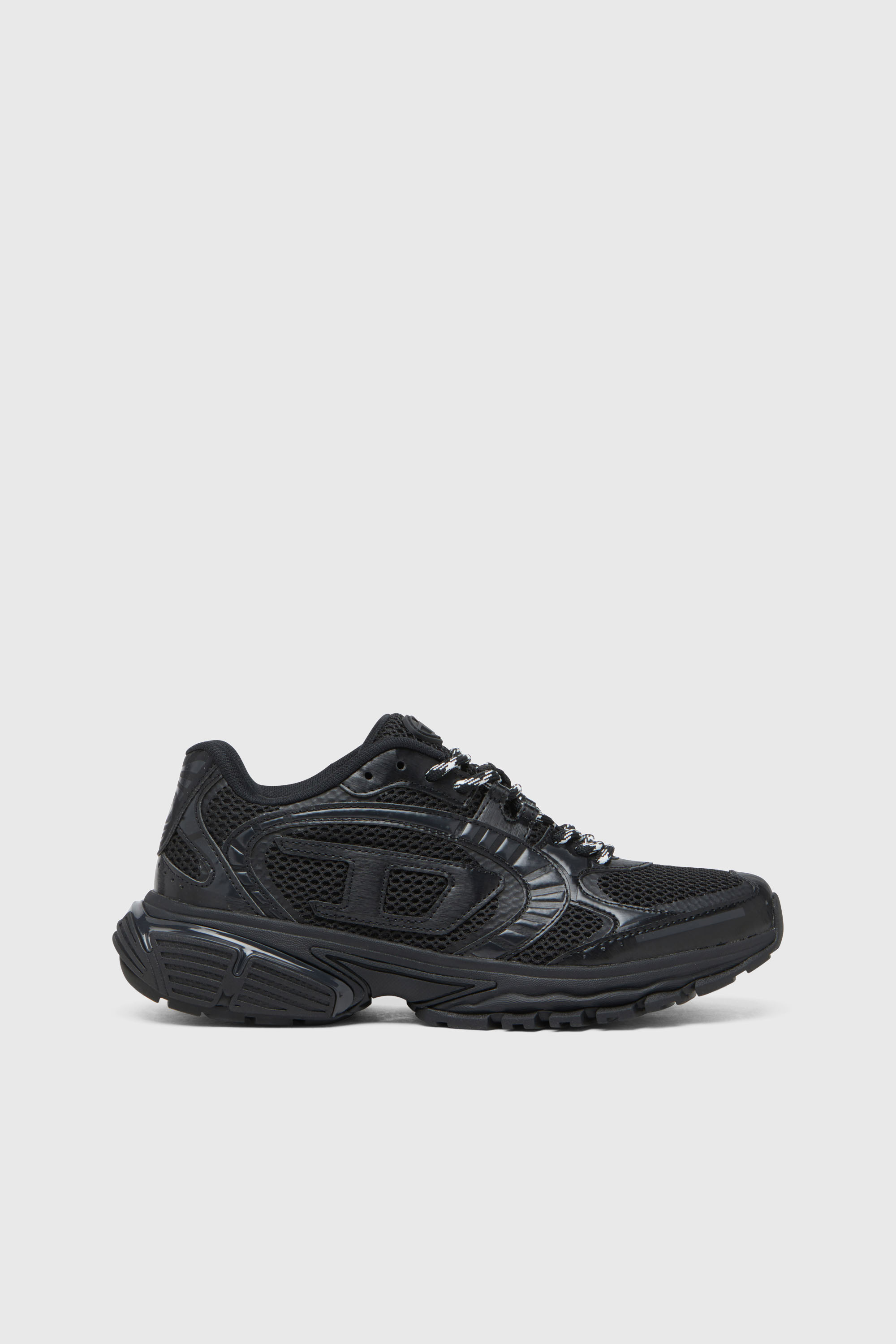Diesel - S-PRO-V-DENSE LOW W, S-Pro-V-Dense-Zapatillas de malla monocrom&aacute;tica con logotipo Oval D Mujer in Negro - 1