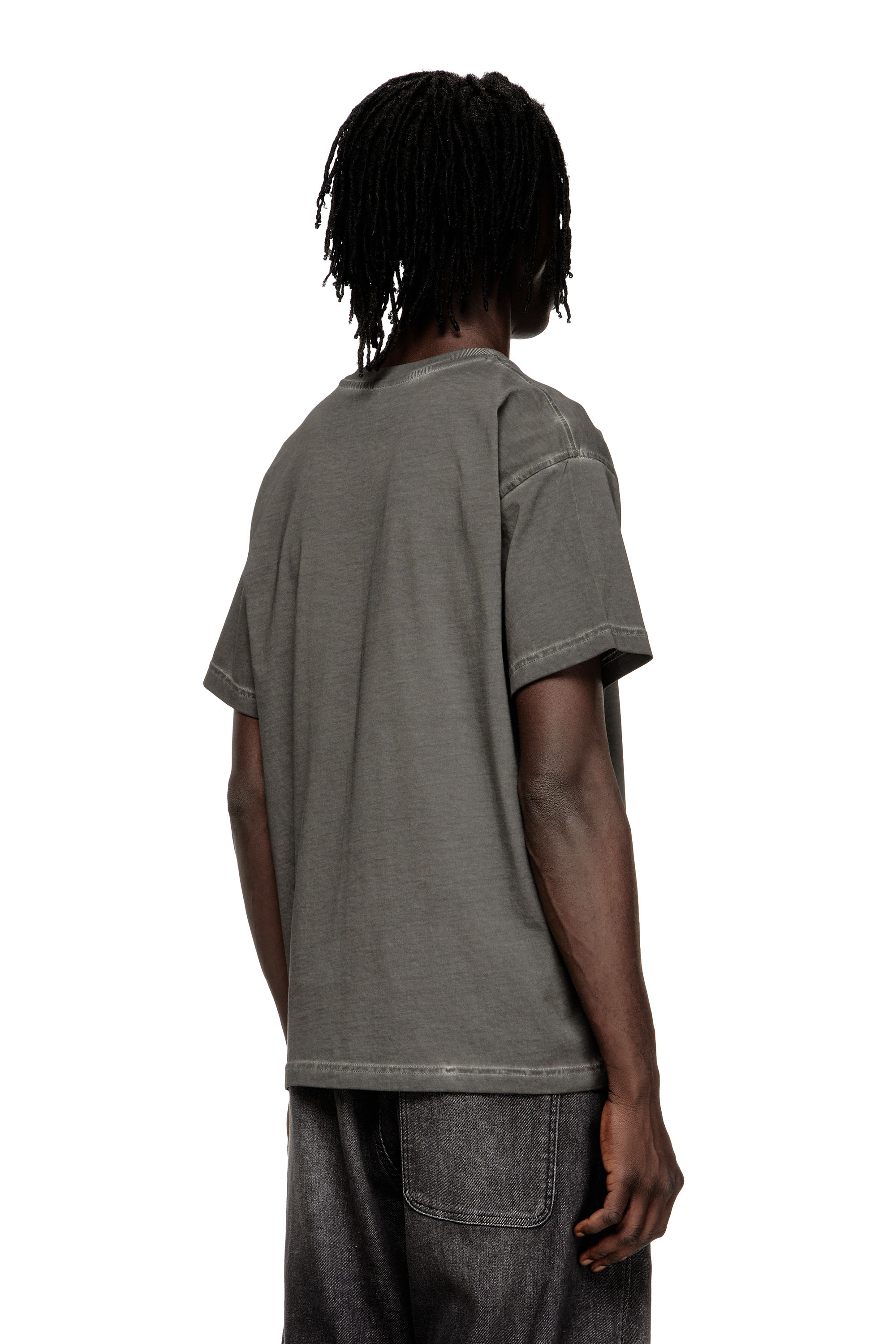Diesel - T-NORM-T7, Camiseta de cuello redondo de algodón con estampado Hombre in Gris - 4