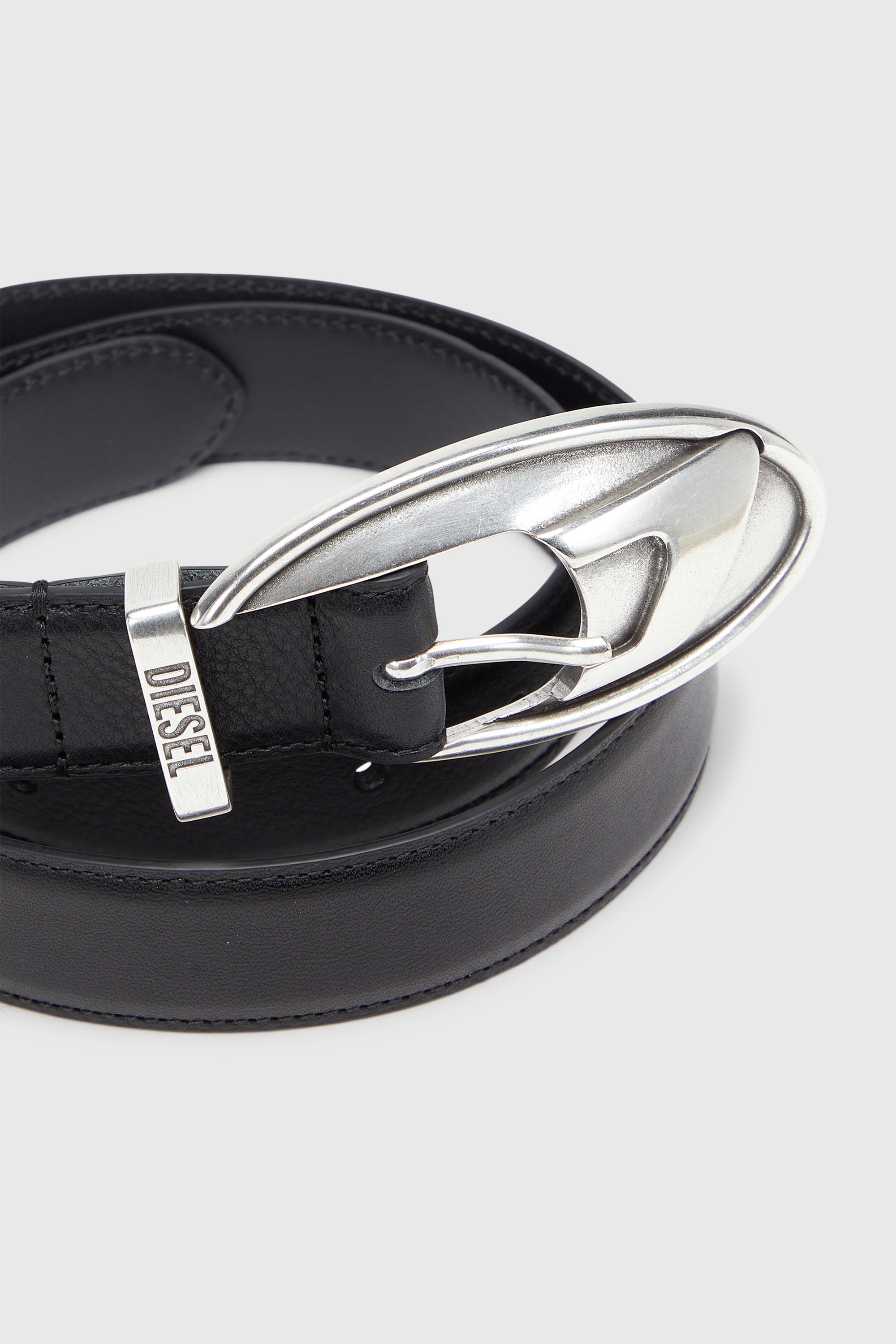Diesel - B-D ROP 30, Cintur&oacute;n 3 cm de piel bonded Unisex in Negro - 3