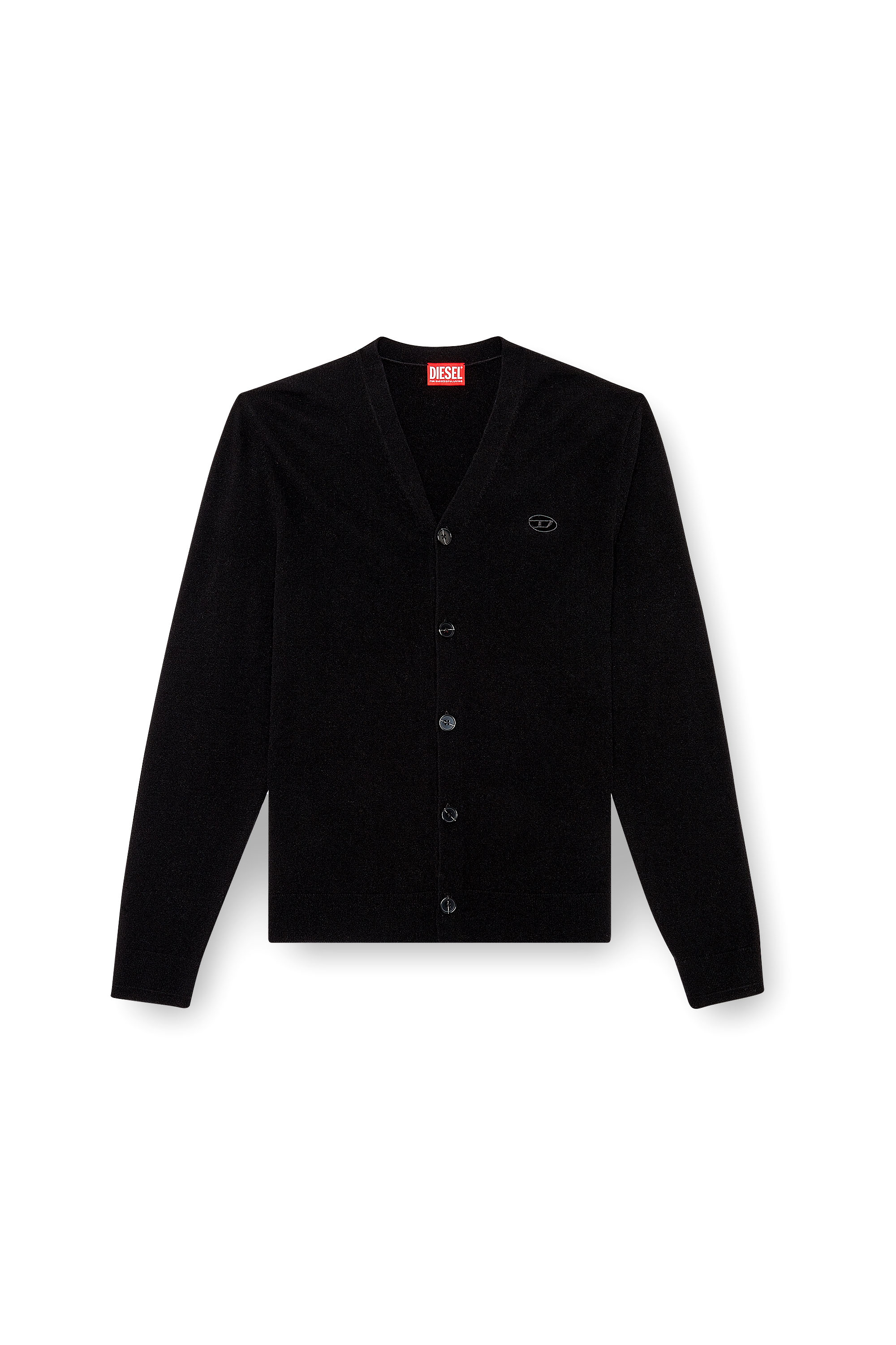 Diesel - K-ZANNIS, Cárdigan de lana y cachemira Hombre in Negro - 3
