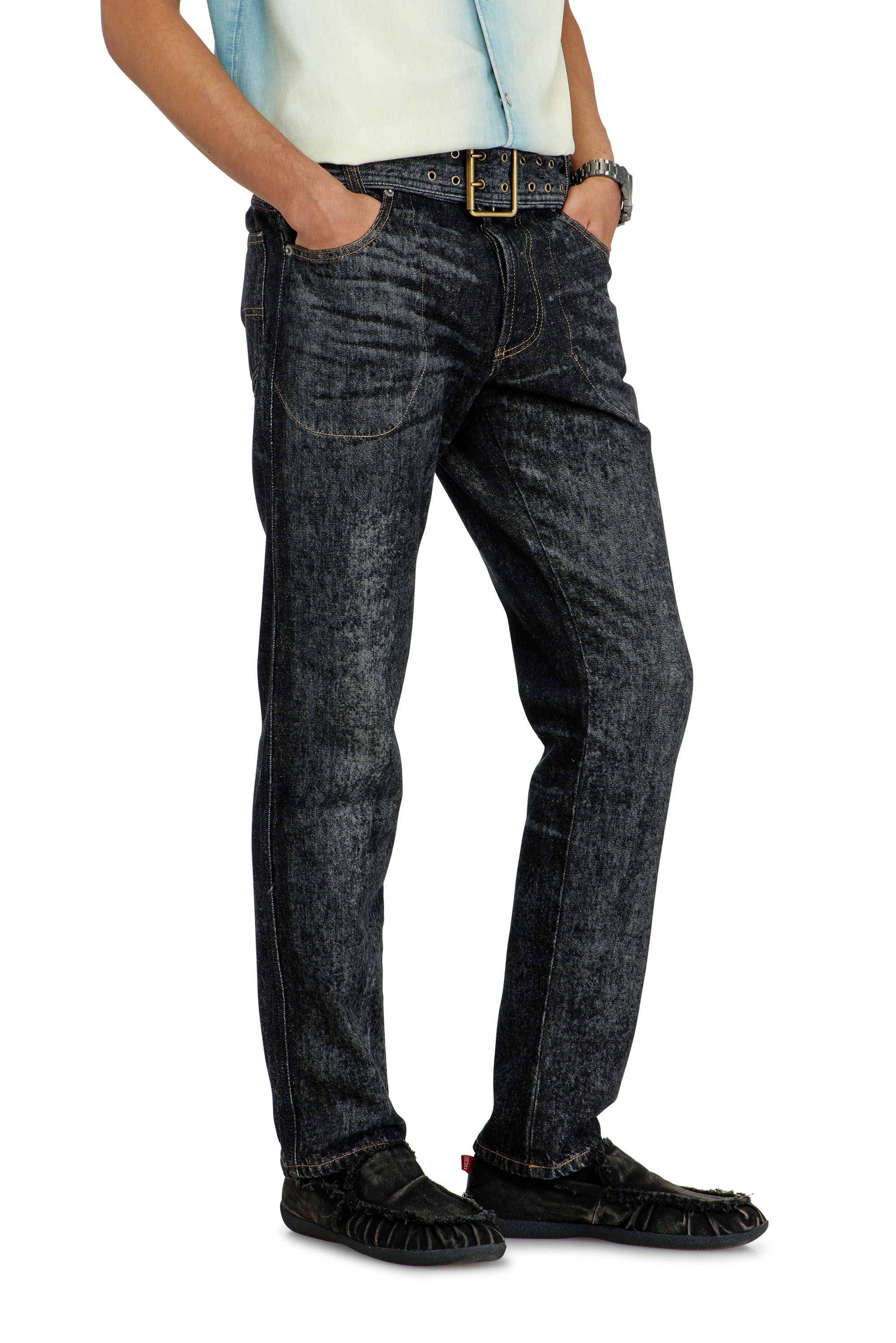 Diesel - Slim Jeans D-Villus 09Q24 Hombre, Negro/Gris oscuro - 7