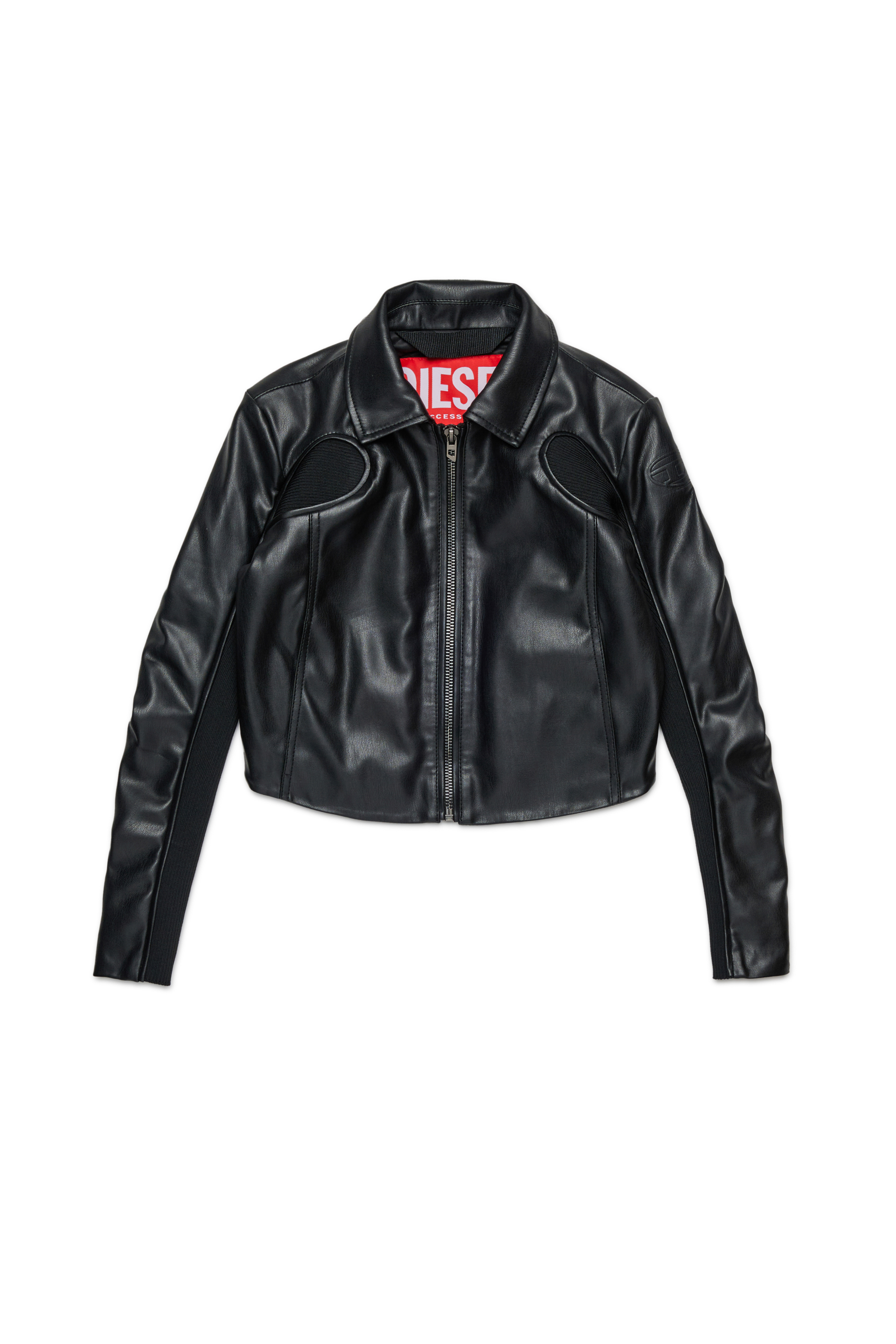 Diesel - JLTOTEMP1, Chaqueta biker con cremallera Mujer in Negro - 1