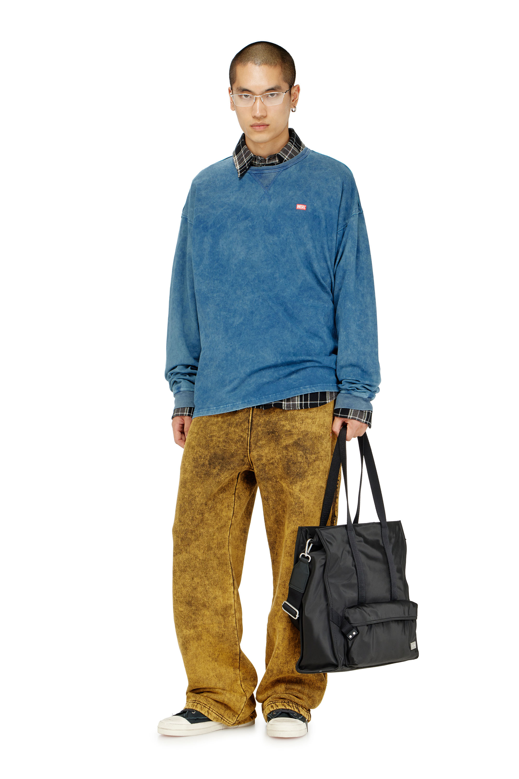 Diesel - P-MARTAINS-RAW, Pantal&oacute;n acid-wash con bordes sin rematar Hombre in ToBeDefined - 1