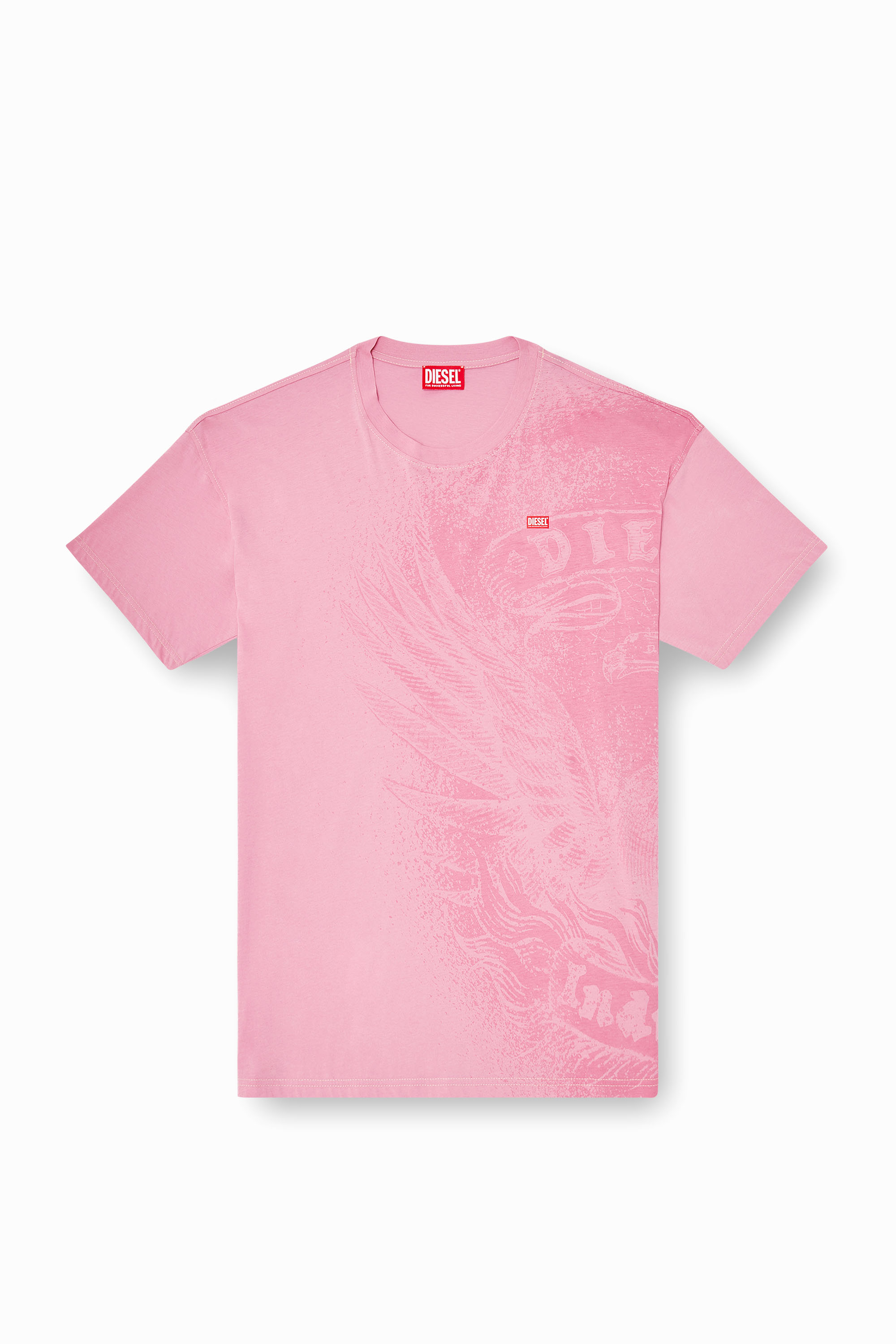 Diesel - T-BOXT-AA3, Camiseta de corte relajado con estampados de Hombre in Rosa - 3