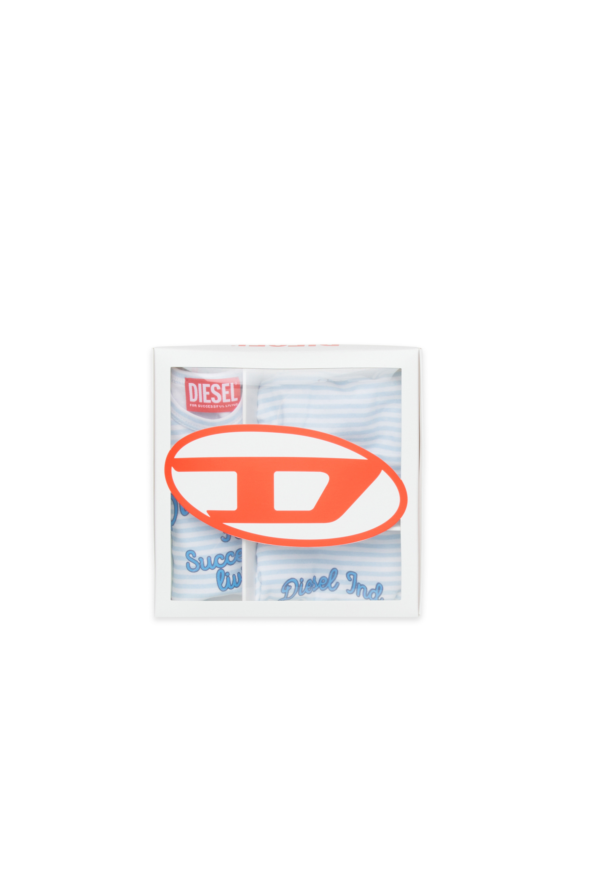 Diesel - USPELBOX-NB, Set de regalo para beb&eacute; en algod&oacute;n a rayas Unisex in Azul marino - 4