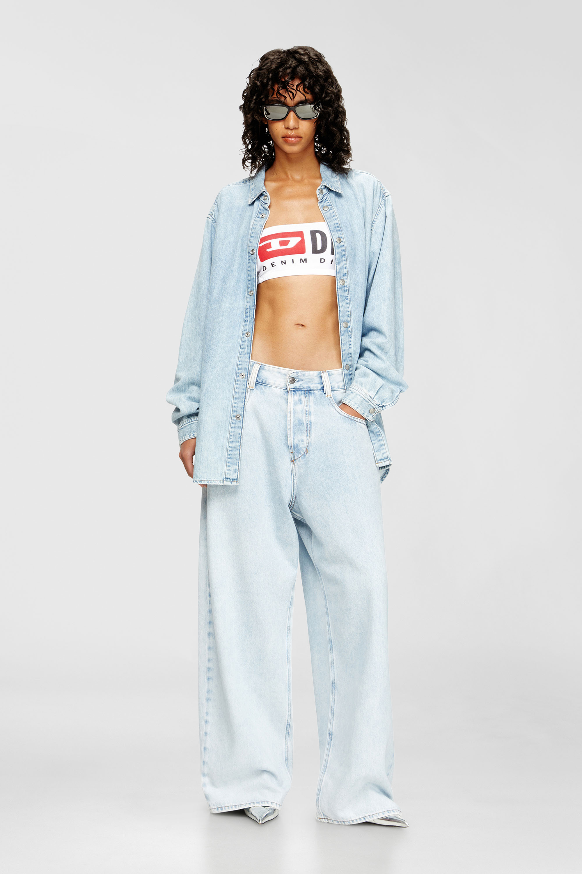 Diesel - UFSB-MELANIE, Sujetador sin tirantes con logotipo maxi Mujer in Blanco - 6
