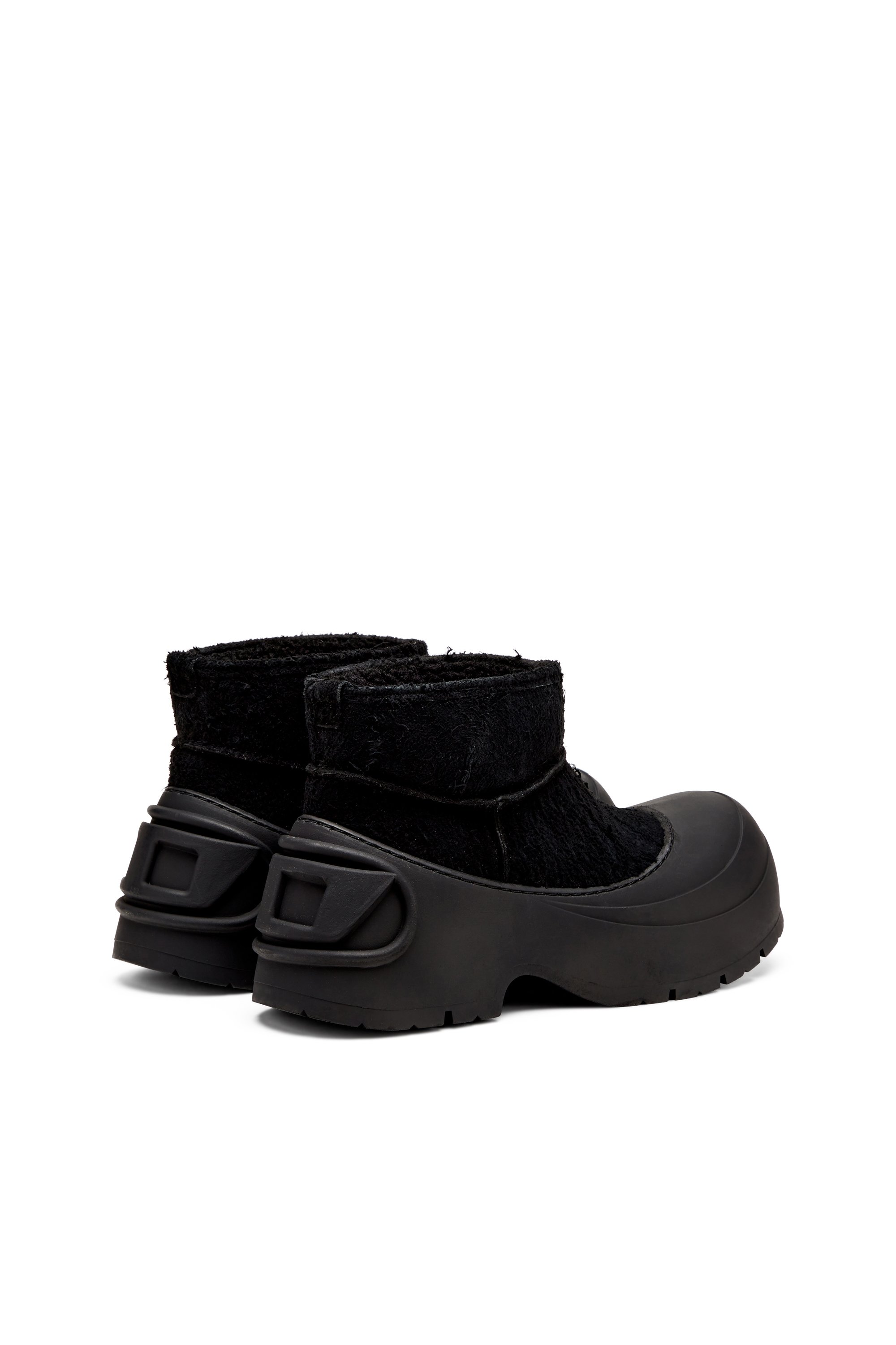 Diesel - D-DONALD MONTONE, D-Donald-Botines gruesos con suela dentada Hombre in Negro - 3