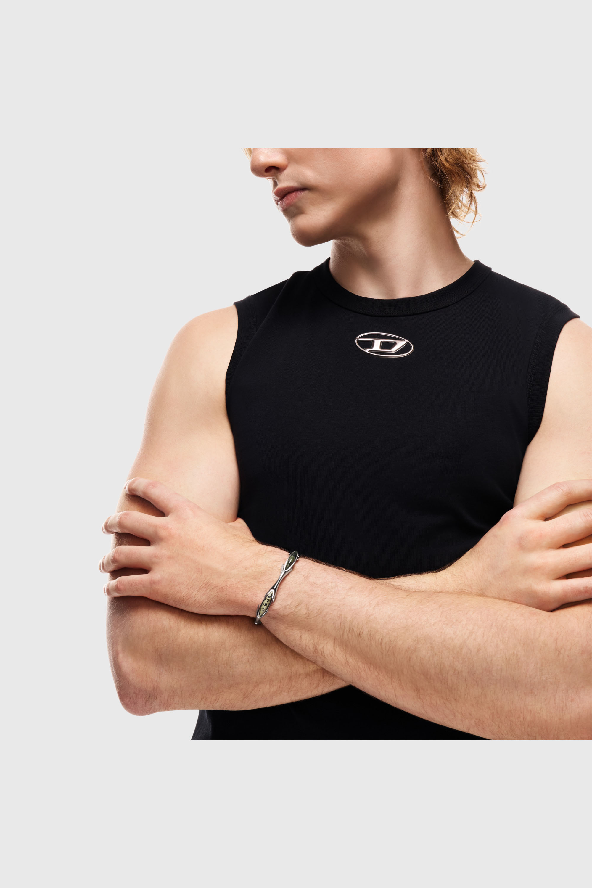 Diesel - DX167840 JEWELLERY, Pulsera tipo brazalete de acero inoxidable Unisex in Plateado - 4