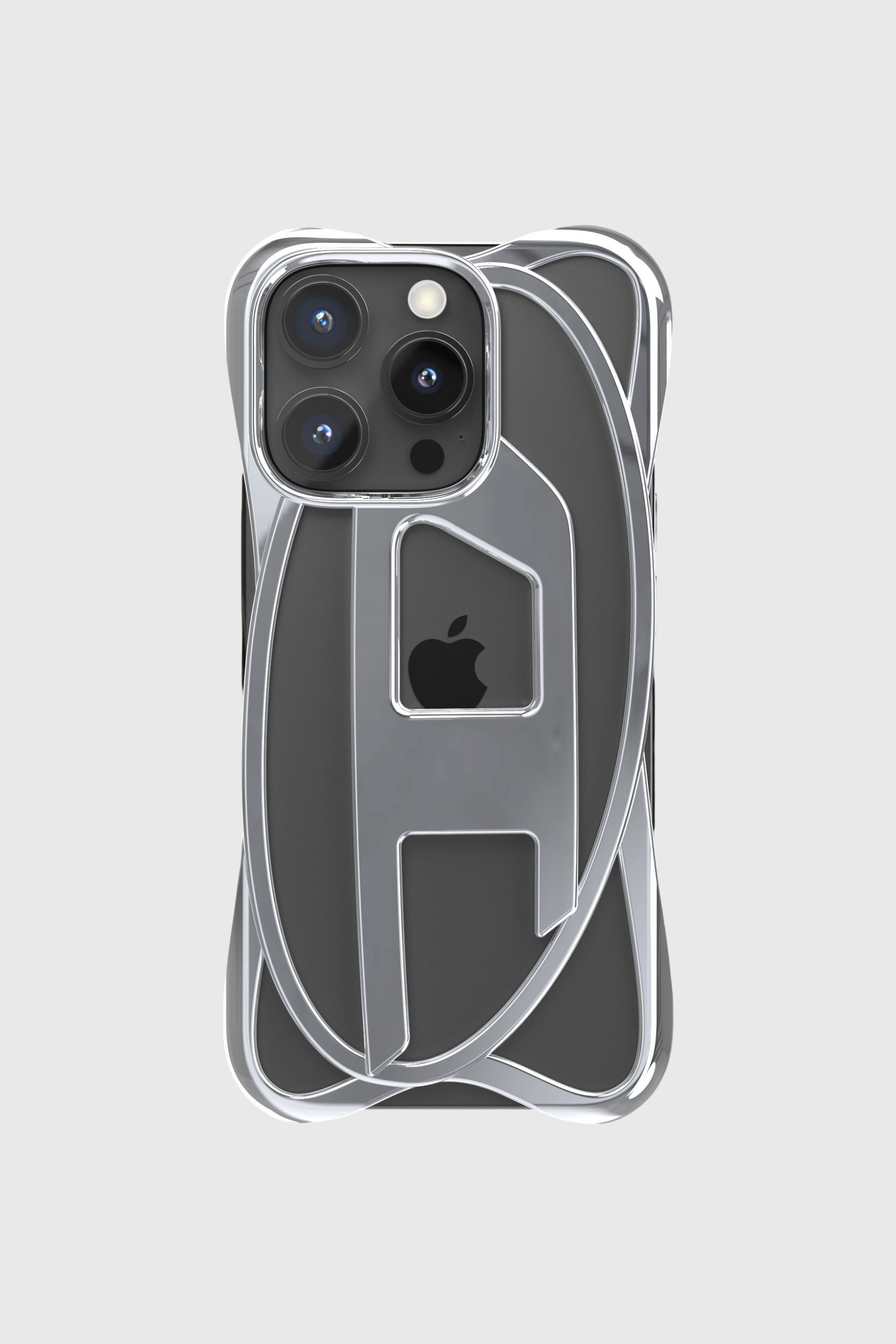 Diesel - 60267 CAGED D CASE, Funda Enrejada D iPhone 16 Pro Unisex in Gris - 2