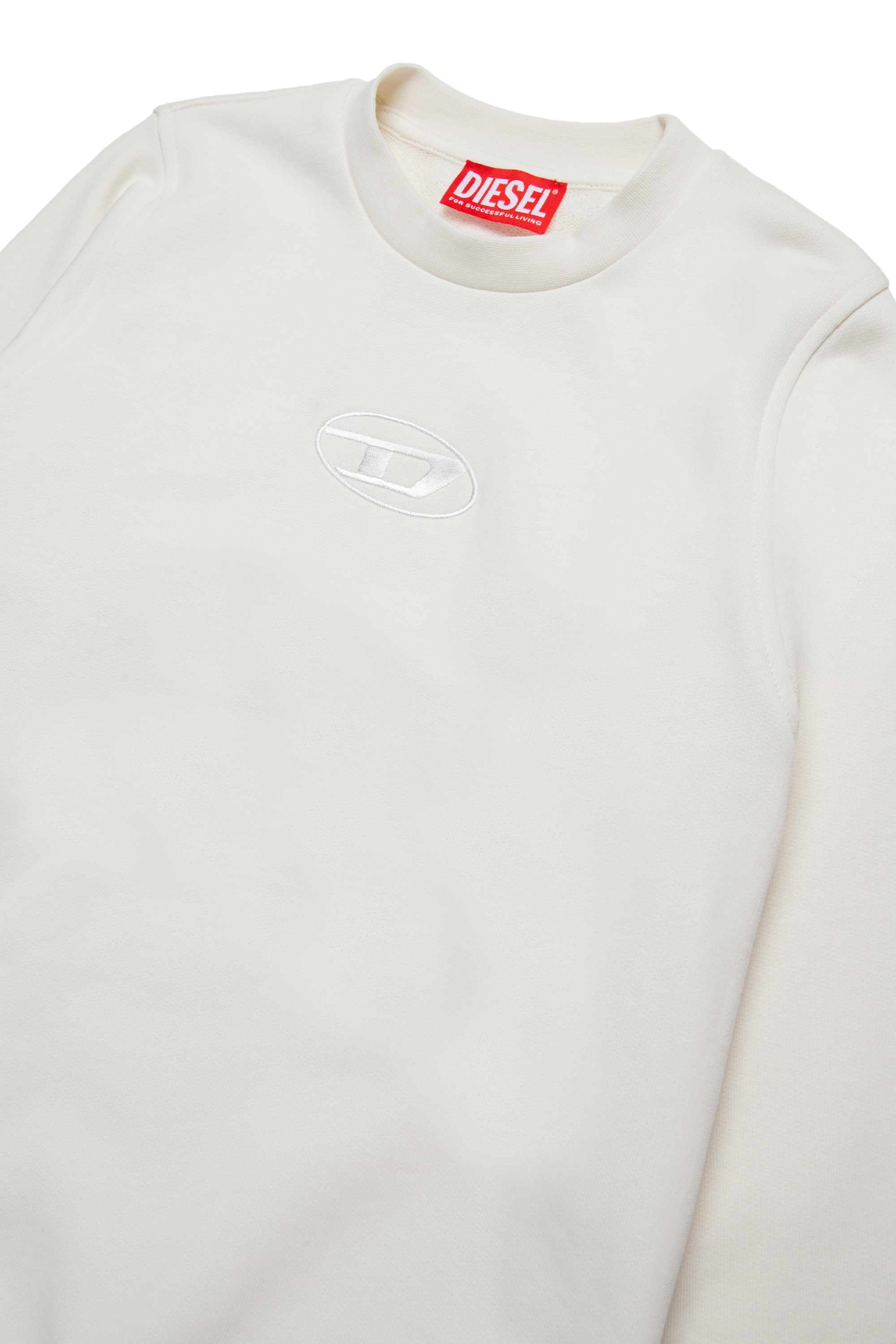 Diesel - SITTIAR, Sudadera con bordado Oval D Mujer in Blanco - 3