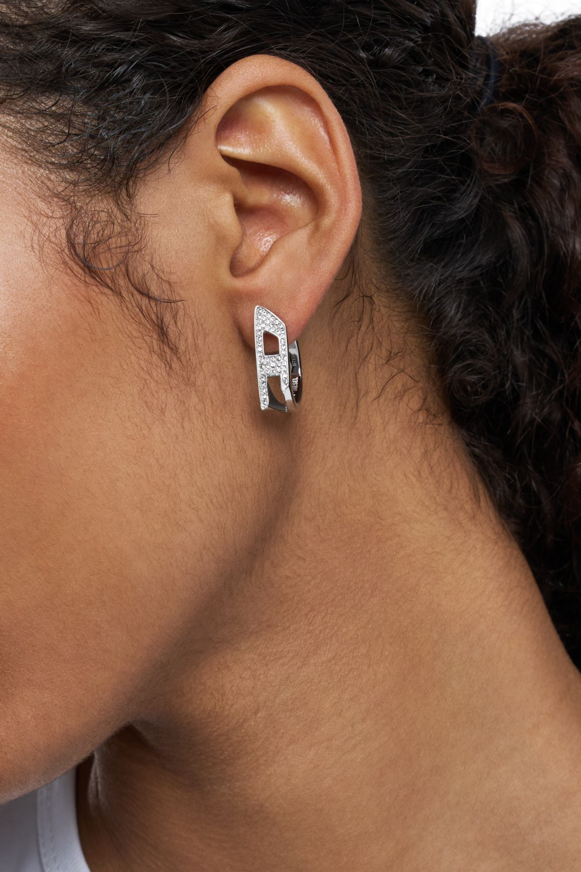 Diesel - DX1628040 JEWELLERY, Aro de acero inoxidable con brillo Unisex in Plateado - 3