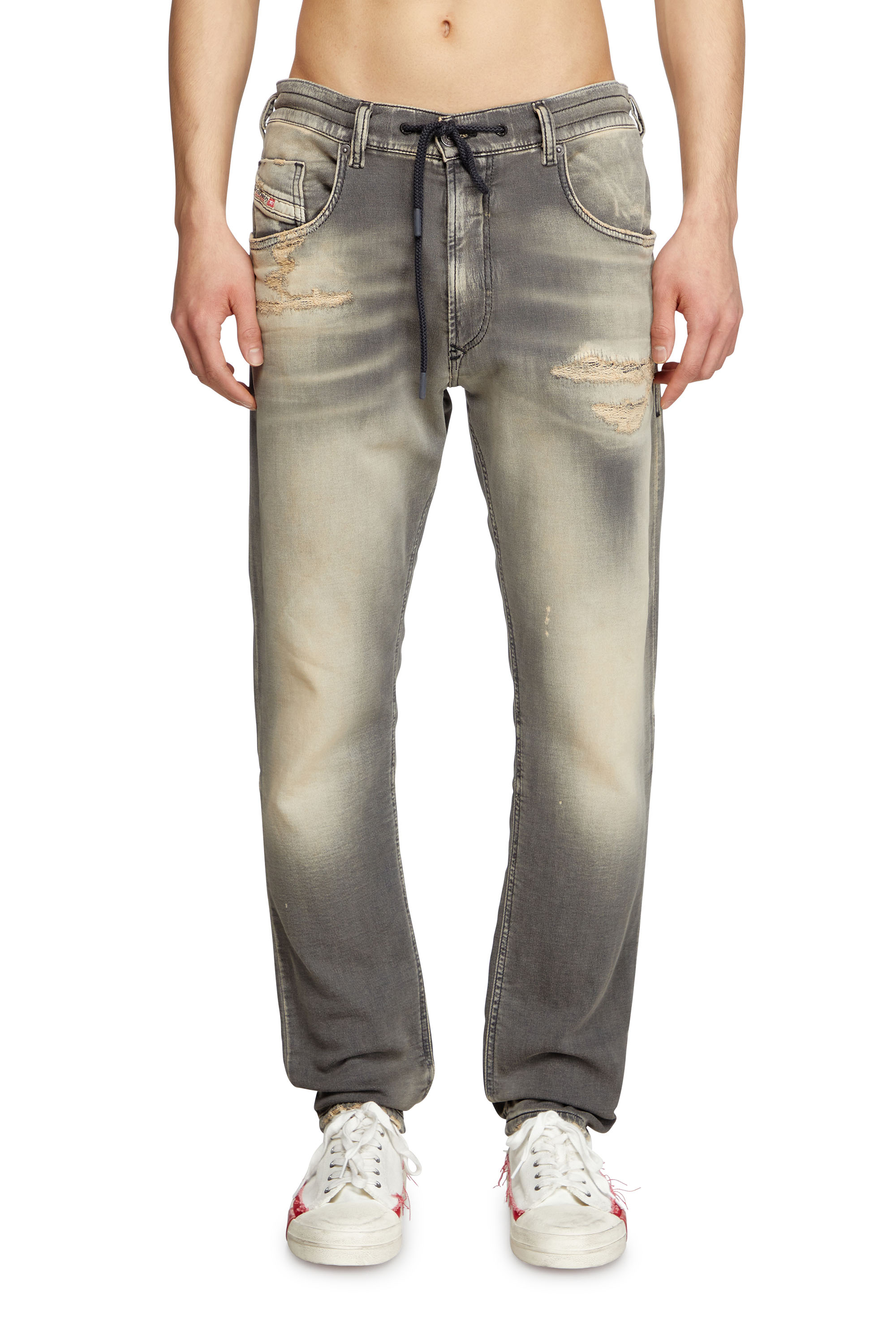 Diesel - Regular 2032 D-Krooley Joggjeans&reg; 068PF Hombre, Gris Claro - 2