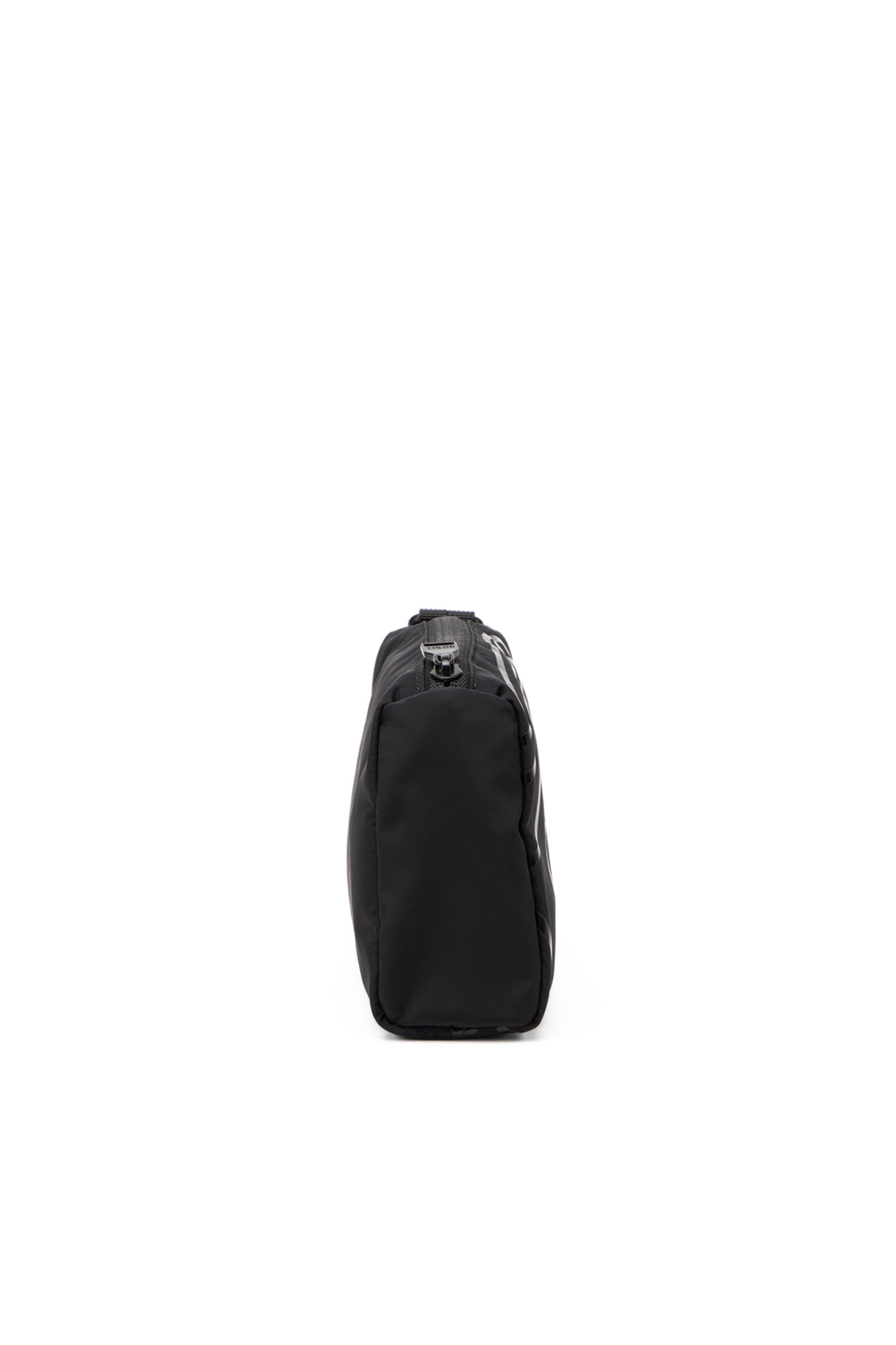 Diesel - DRAPE POUCH, Bolso de mano de nailon con estampado Oval D Hombre in Negro - 3