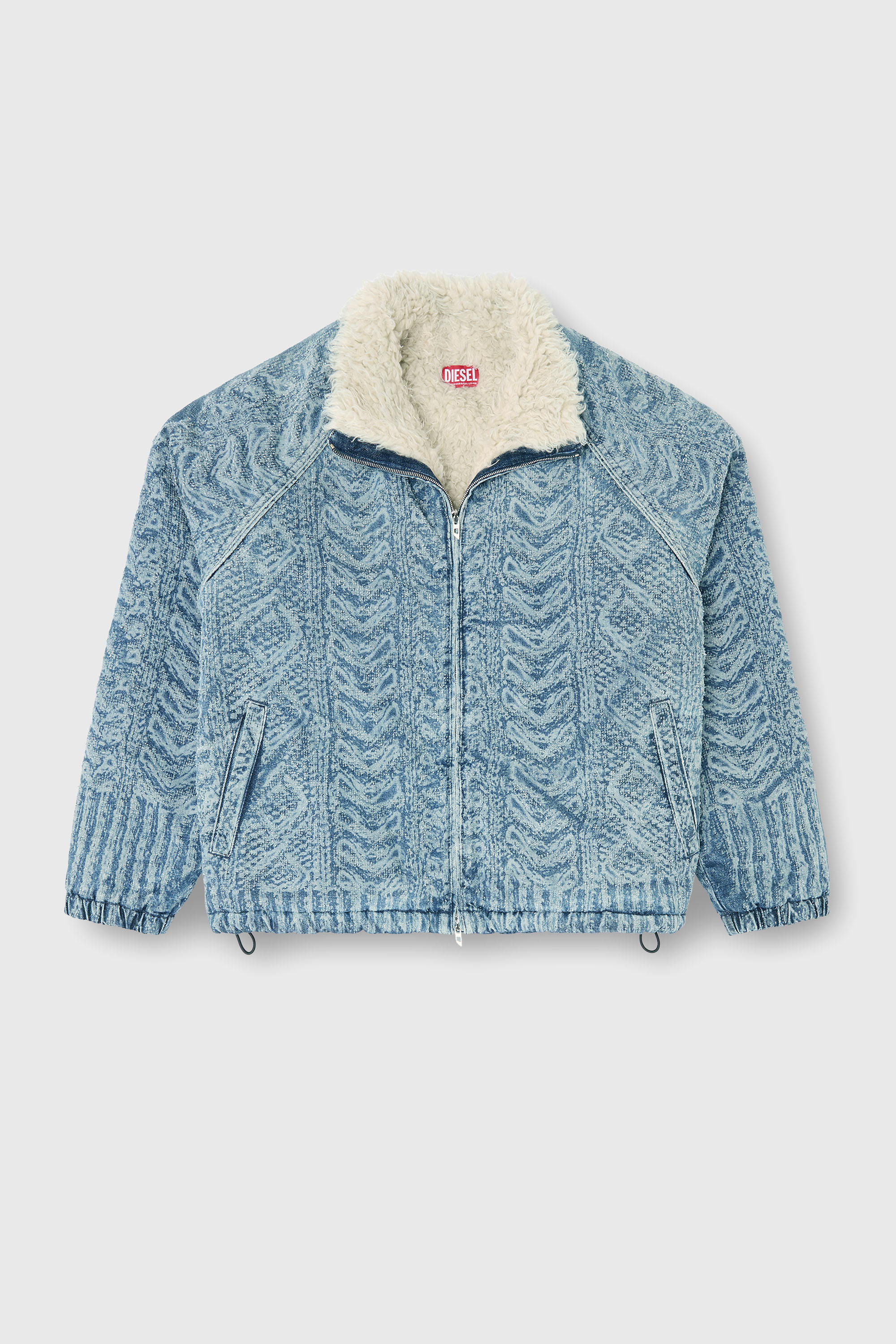 Diesel - D-KRAPS-S, Chaqueta de denim efecto punto trenzado Hombre in Azul marino - 2