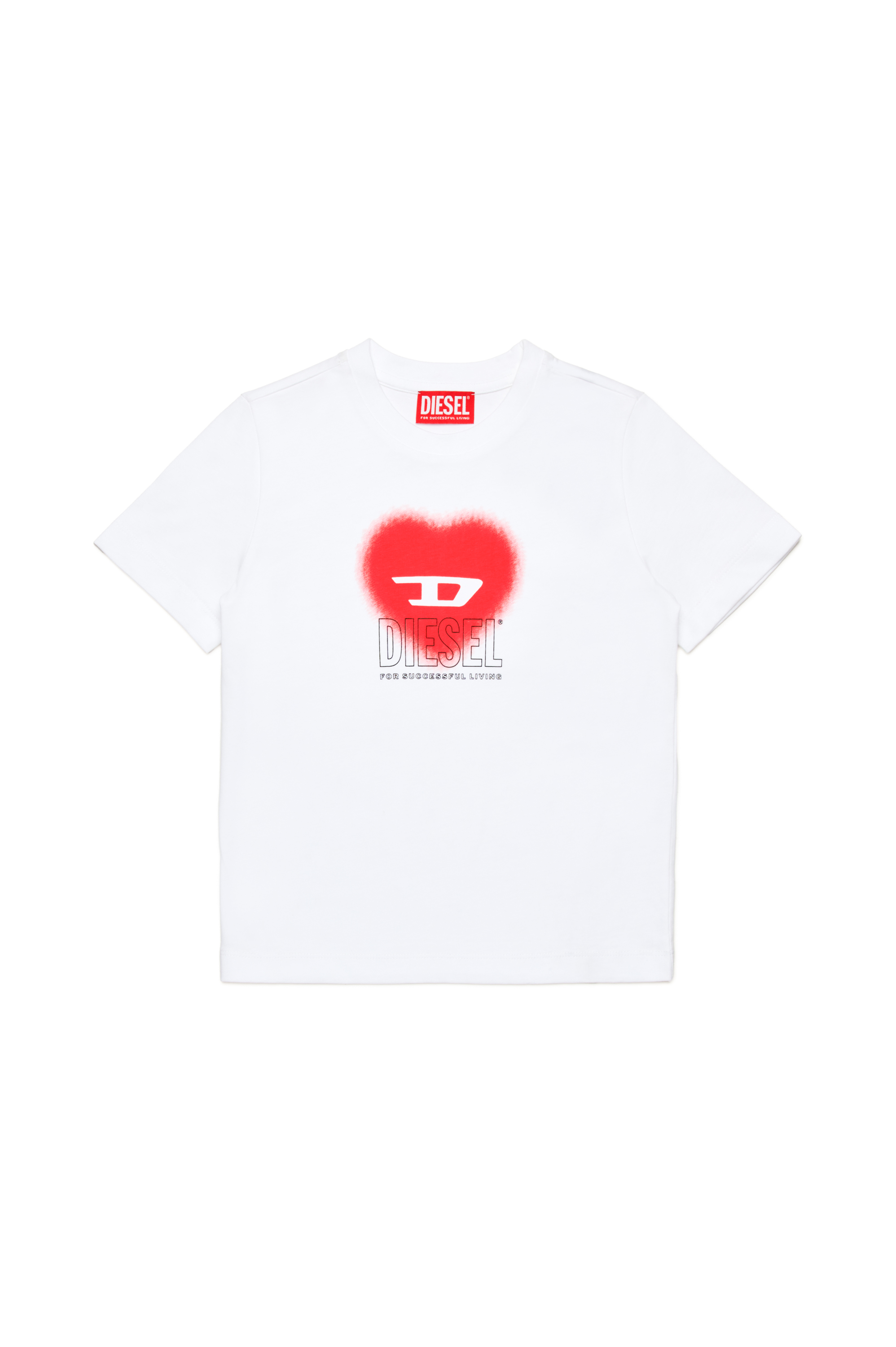 Diesel - TCUORE, Camiseta con logotipo de corazón Mujer in Blanco - 1