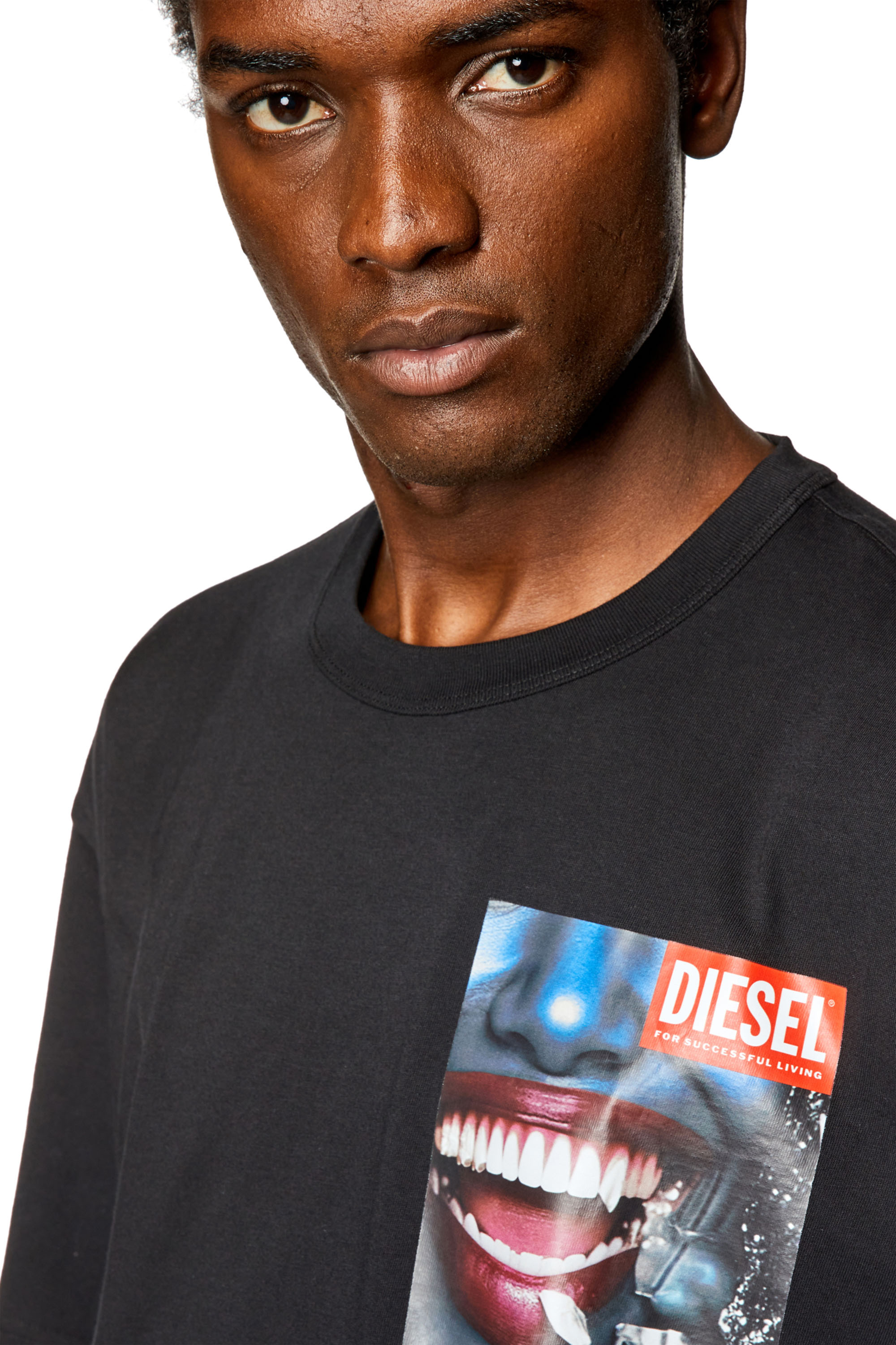 Diesel - T-NABEL-FACE, Negro - Image 3