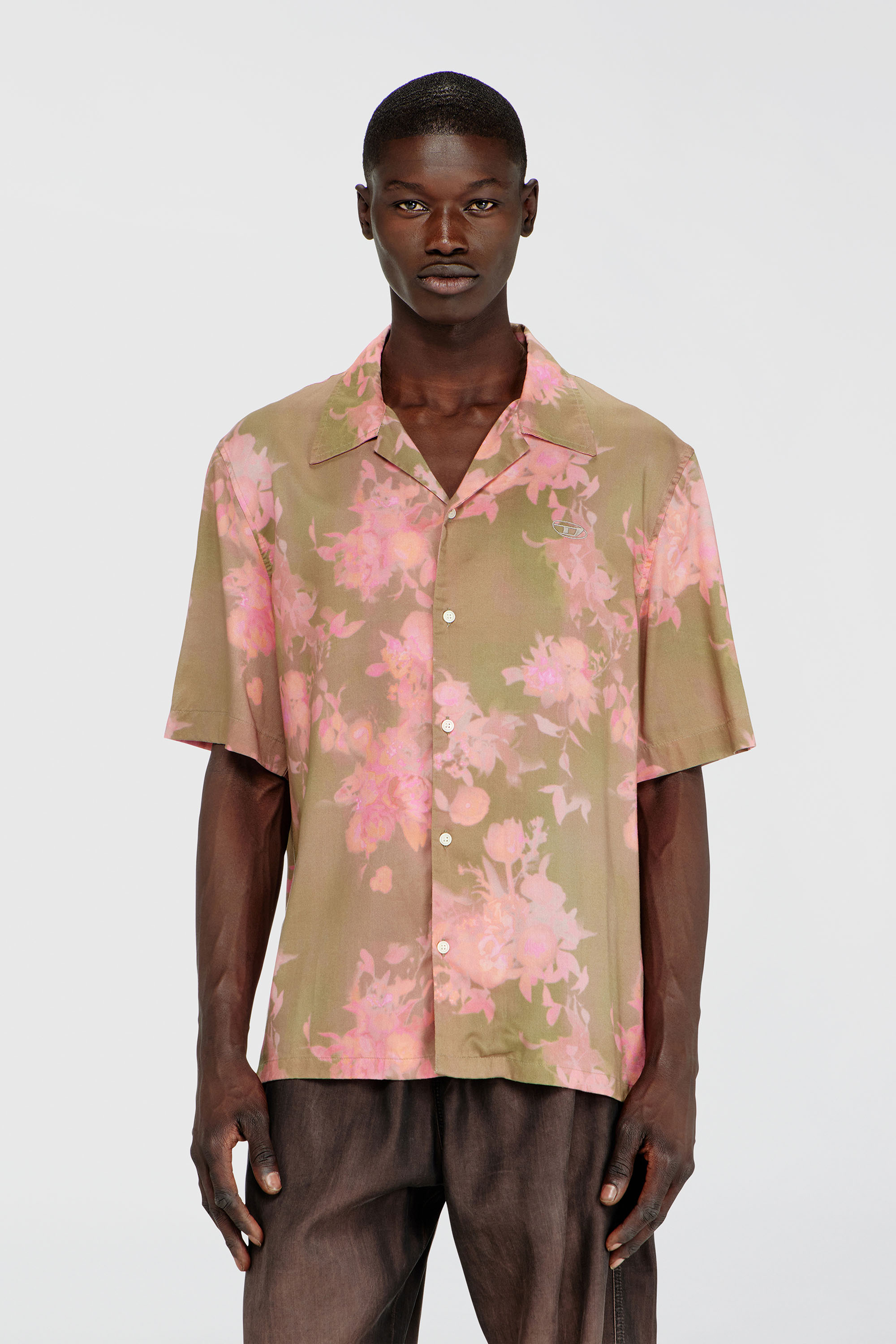 Diesel - S-BRAD-QMCE, Camisa de lyocell con estampado floral integral Hombre in Multicolor - 1