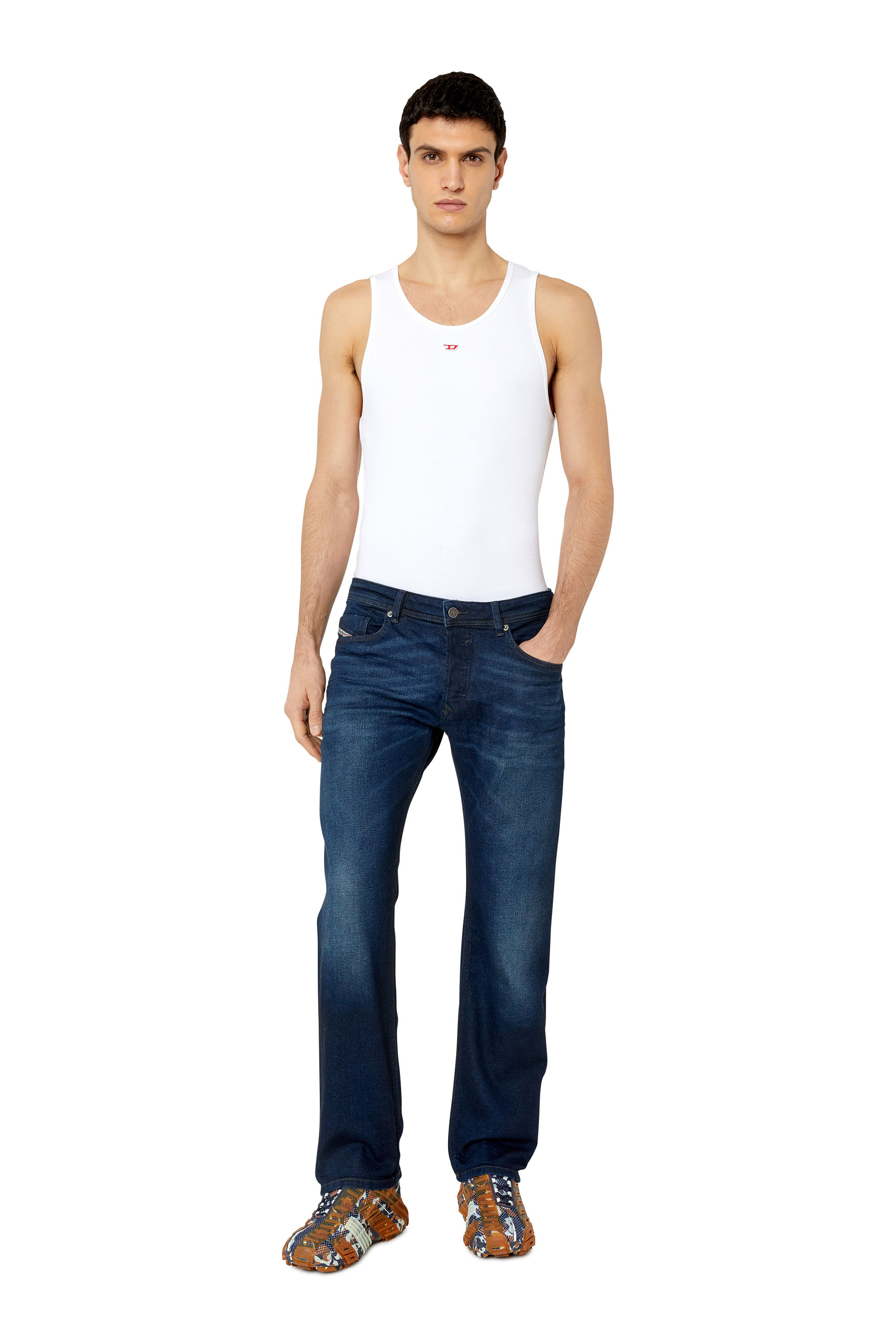 Diesel - Straight Jeans Waykee E814W, Azul medio - Image 4