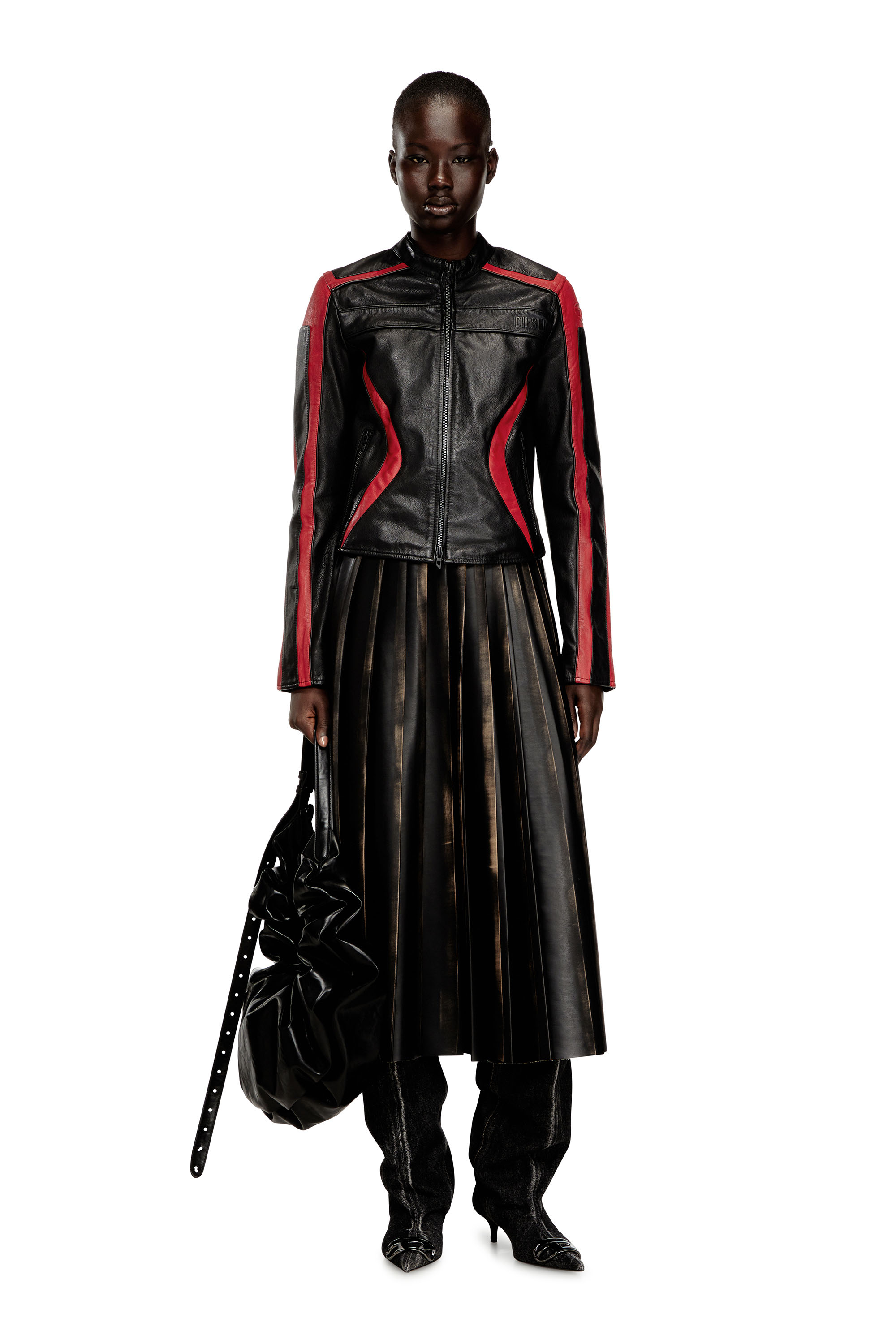 Diesel - O-SAKA, Falda midi plisada desgastada Mujer in ToBeDefined - 2