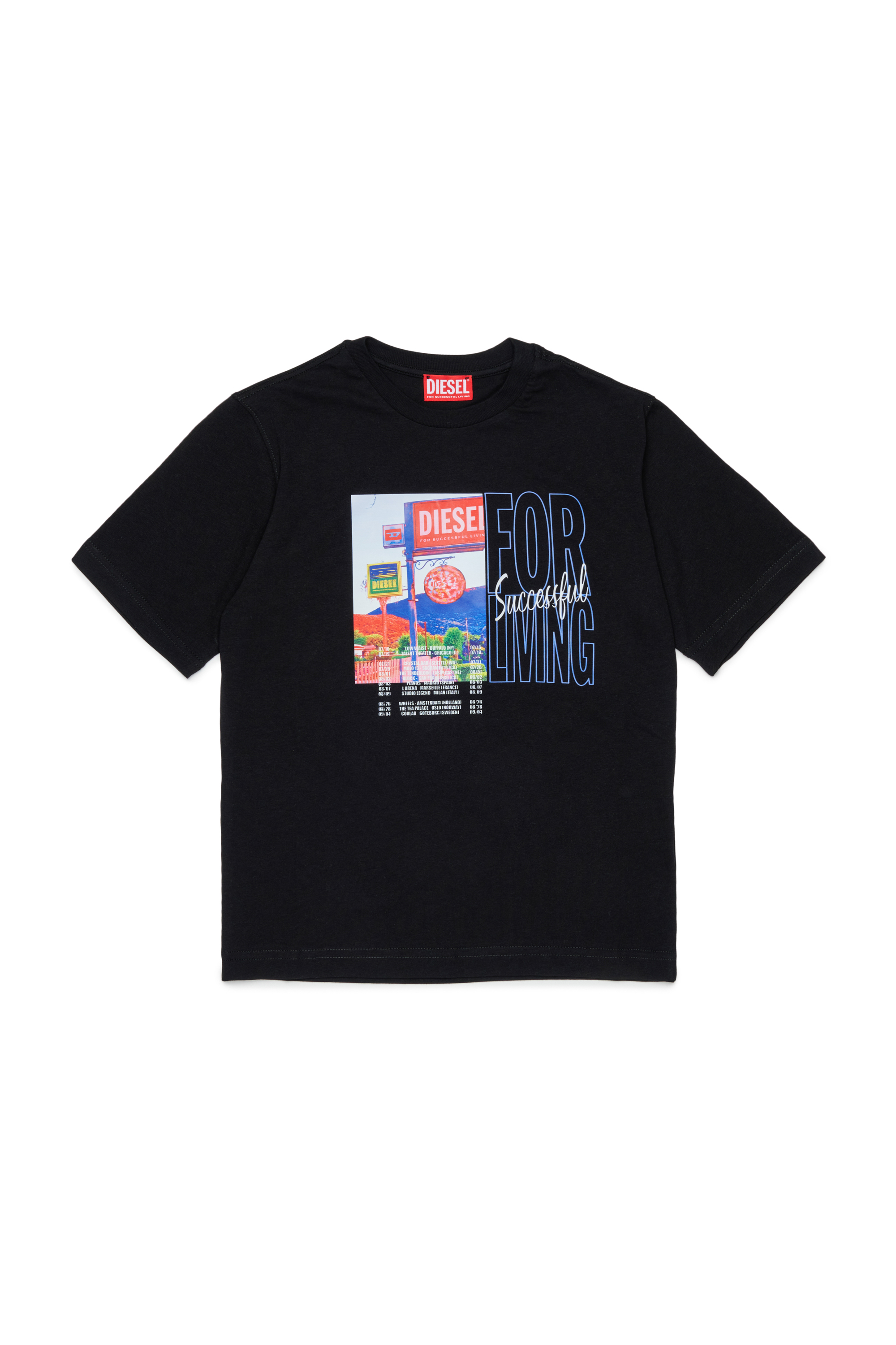 Diesel - TFOR OVER, Camiseta de algod&oacute;n con photo print Hombre in Negro - 1