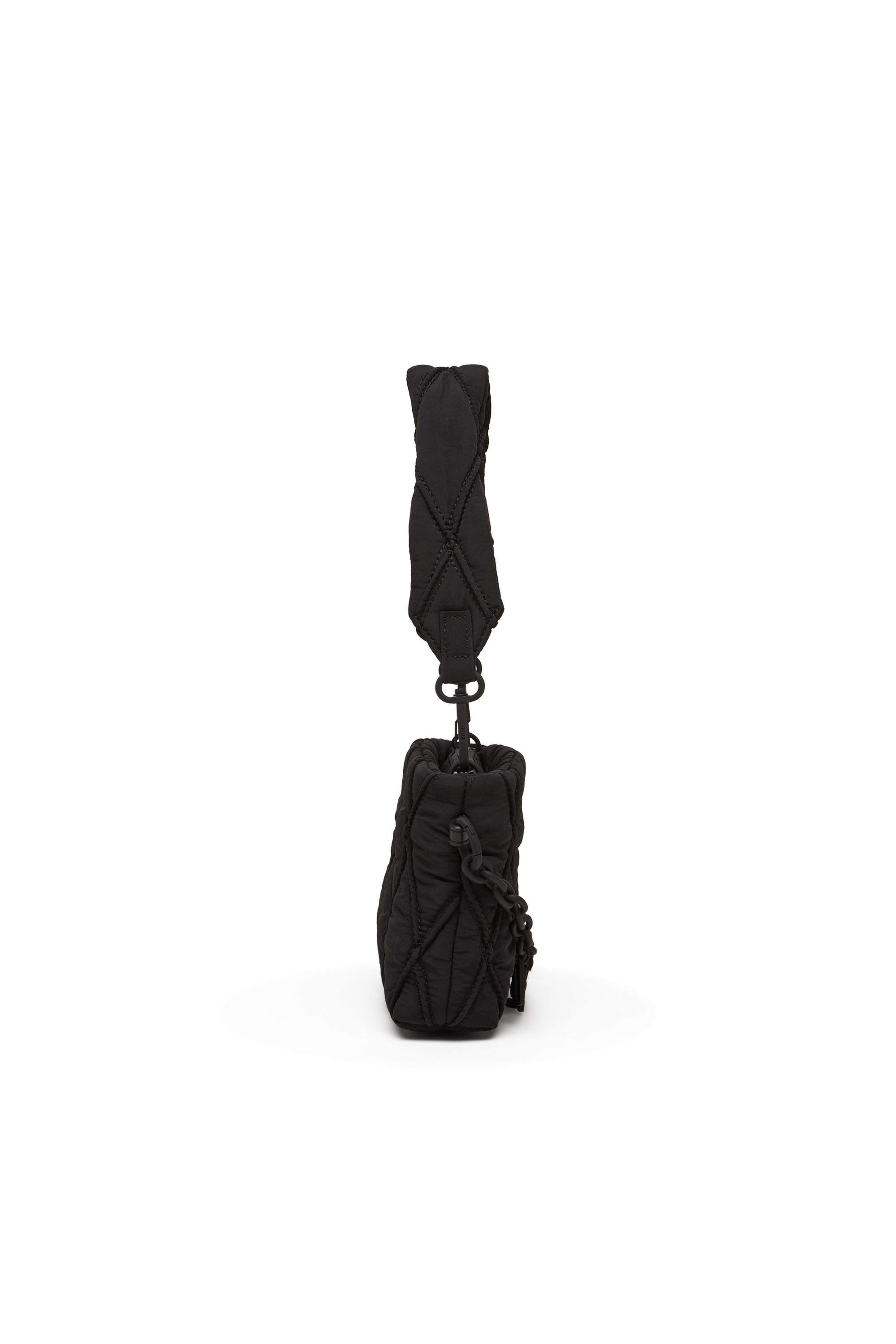 Diesel - CHARM-D POUCH, Bolso de mano de nailon acolchado Mujer in Negro - 2