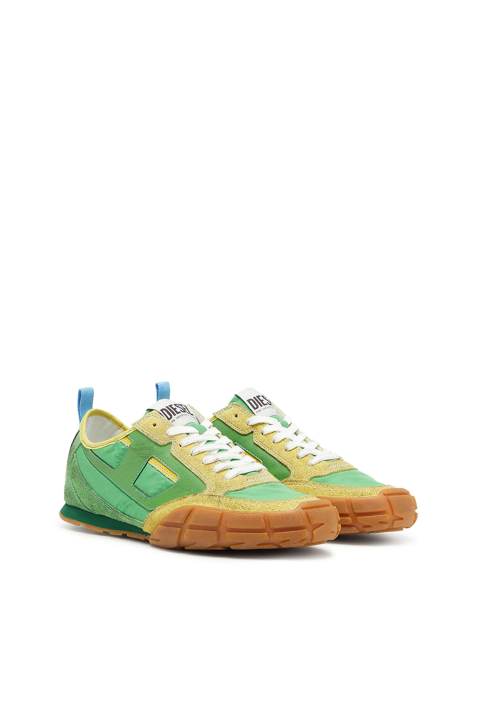 Diesel - S-PAGODHA LOW, S-Pagodha - Zapatillas de piel y nailon Hombre in Verde - 2