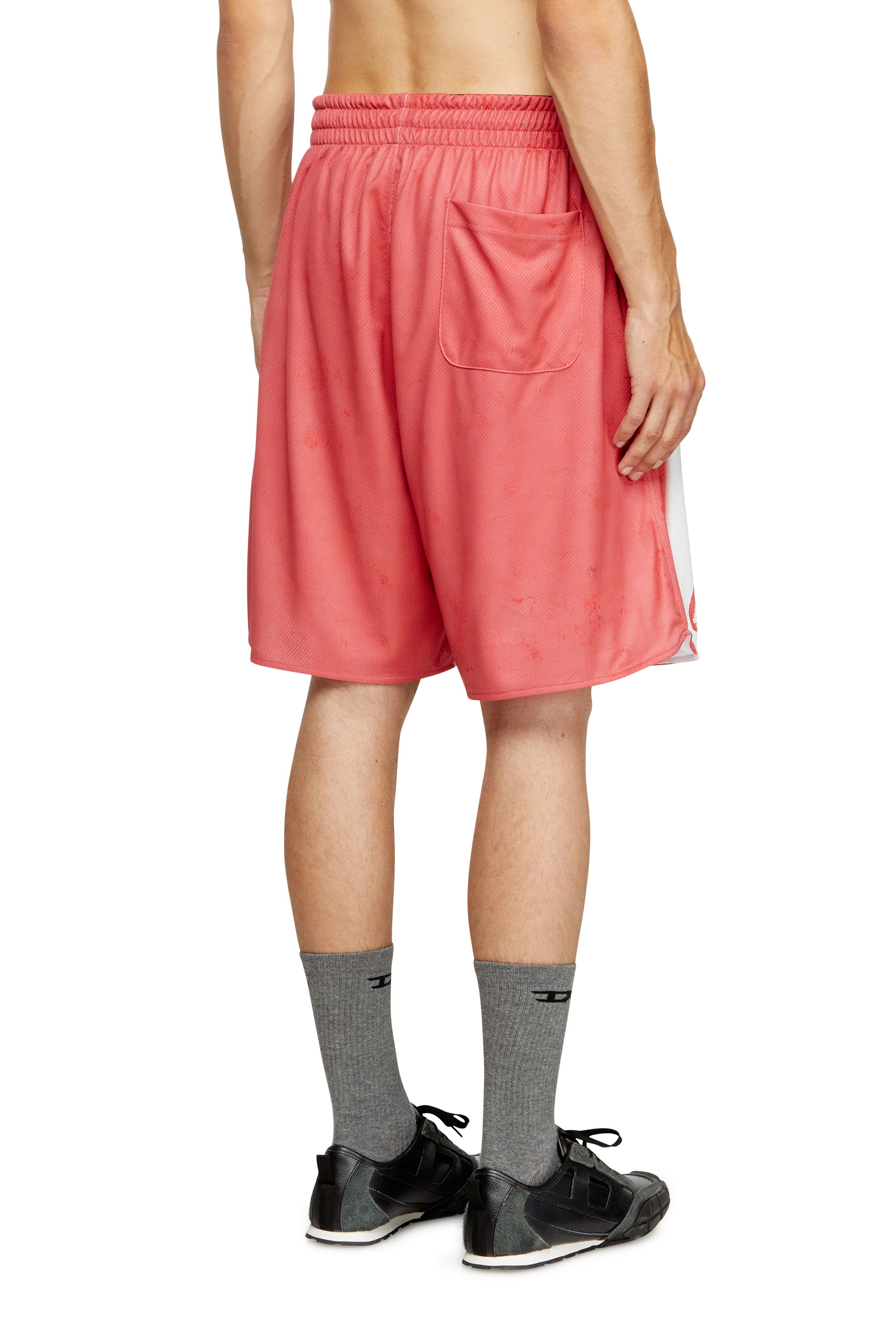 Diesel - P-KURT, Pantalones cortos a rayas con parches fotográficos Hombre in ToBeDefined - 4
