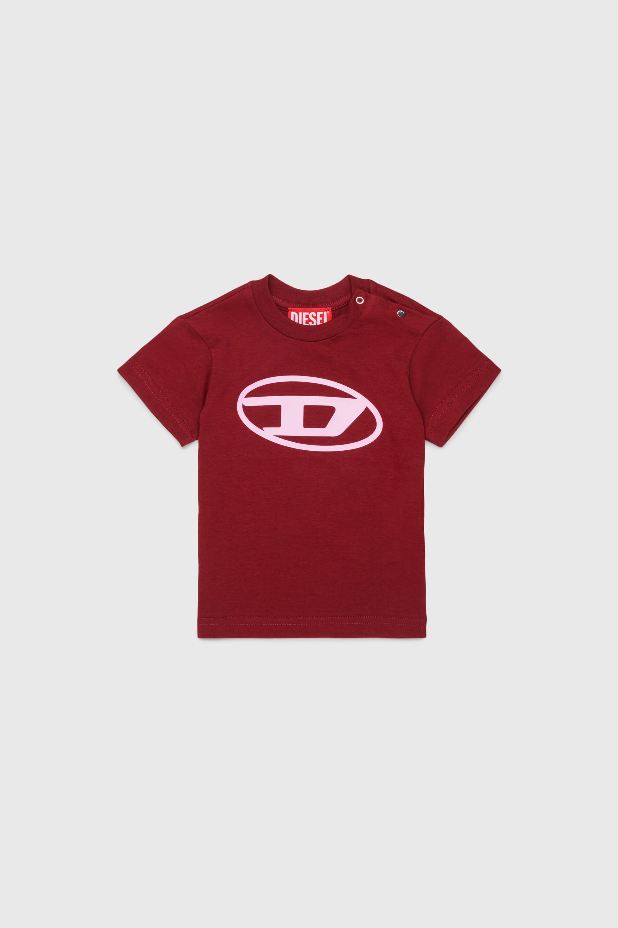 Diesel - TIELB, Camiseta de algod&oacute;n con Logo Oval D Hombre in Rojo - 1